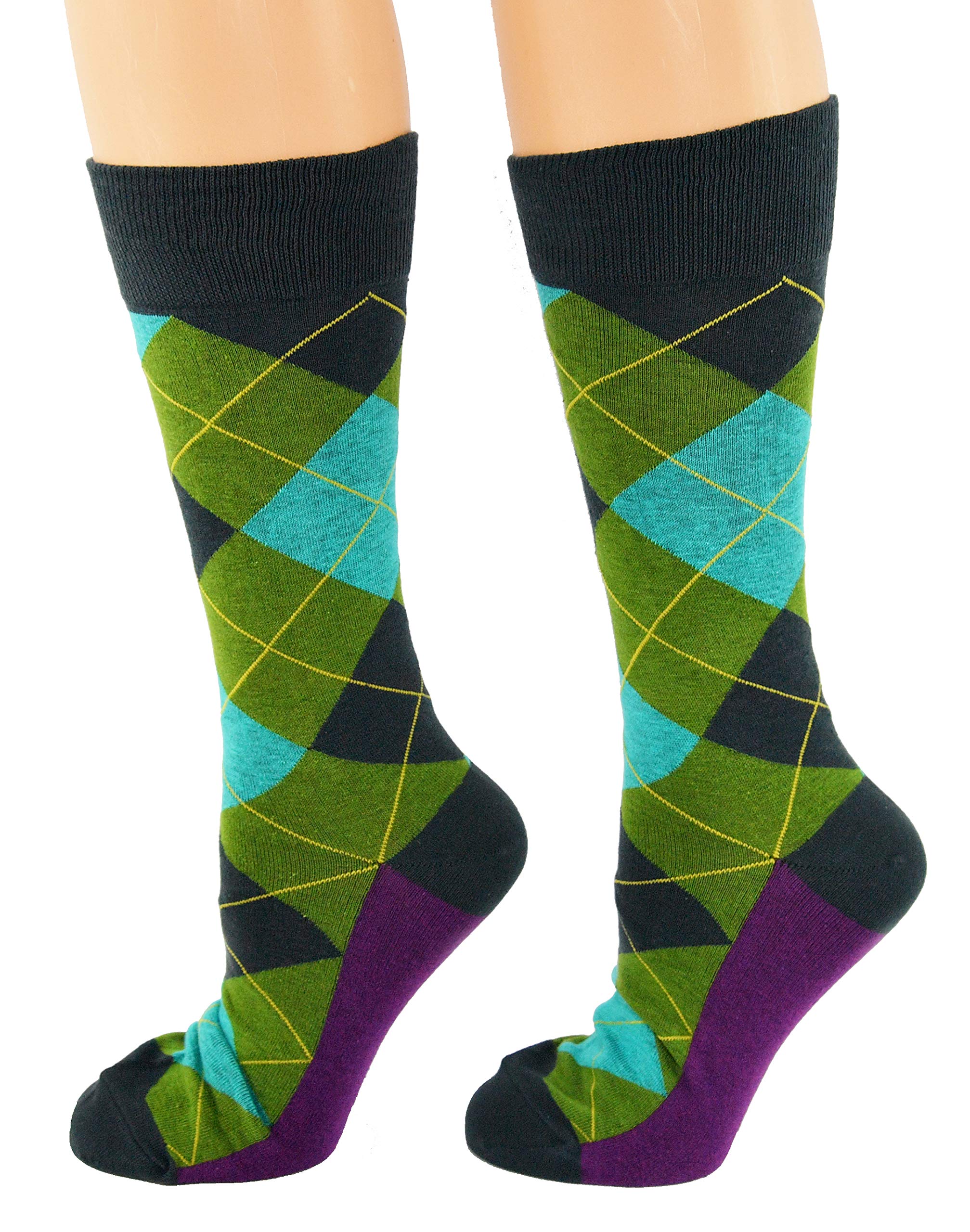 Stylish ARAD Argyle Dress Socks for Men & Women - Classic Diamond Pattern Formal Socks for Office, Business, Wedding & Special Occasions