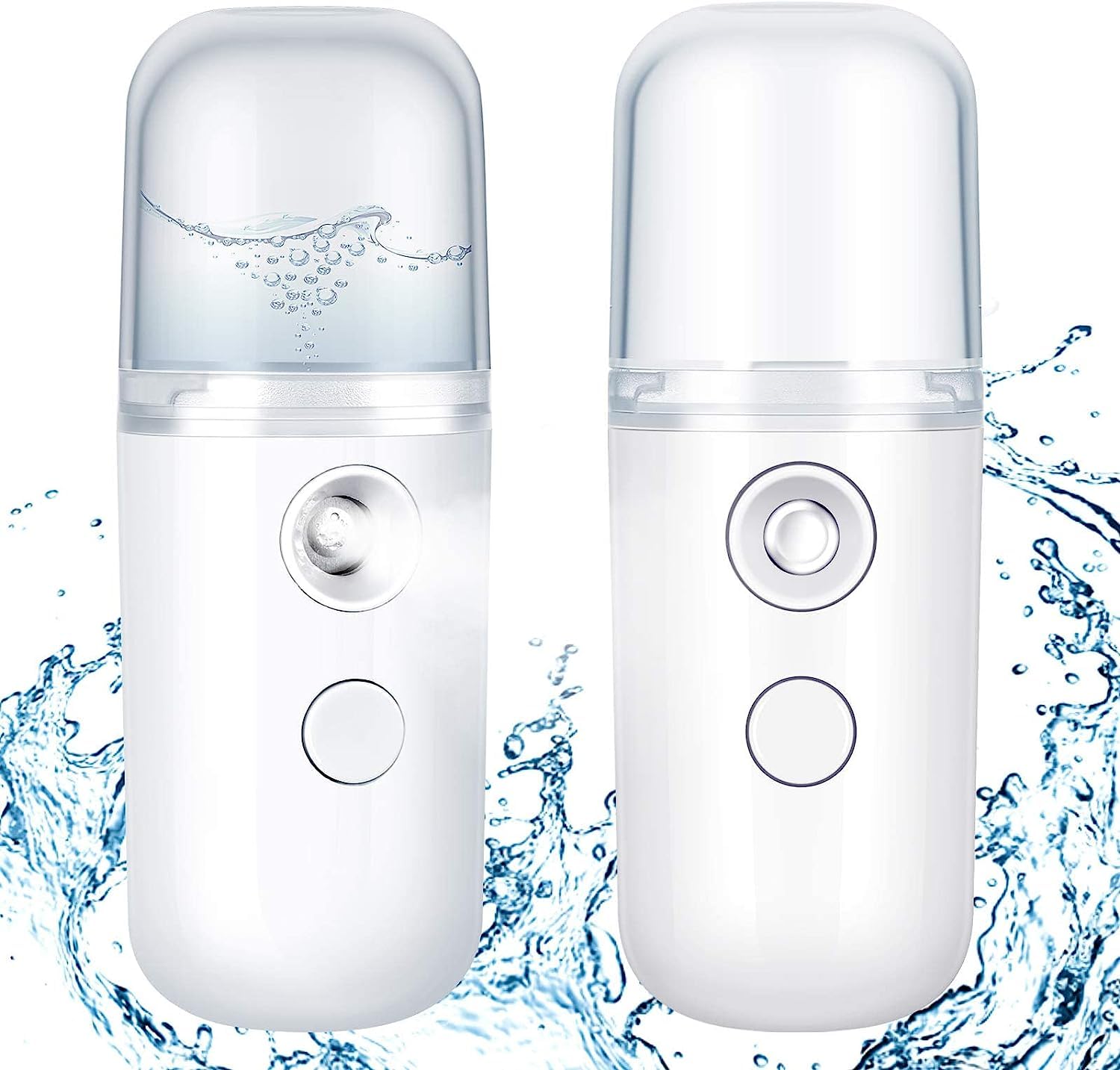 BHAJANLAL GREENERY Cool Mist Sprayer - Portable Nano Facial Mist Sprayer for Hydration, Mini Face Steamer & Refreshing Mist - Perfect for Travel, Office & Skincare Routine (White)