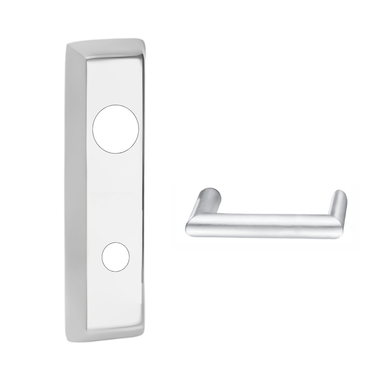 Corbin Russwin 123959ET LC Exit Device Trim - Storeroom Function, Salvador 123 Lever Escutcheon for ED5000 Series (No Cylinder Included) - Ideal for Commercial Buildings, Schools, and Office Security Doors