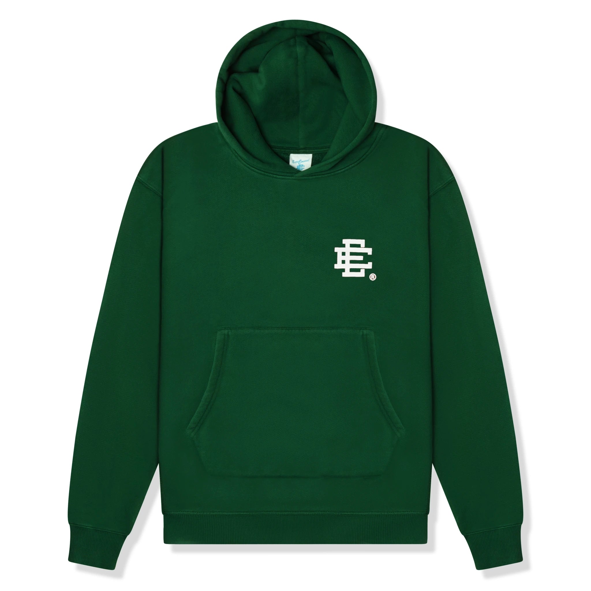 Eric Emanuel EE Basic Green White Hoodie - Men's Casual Pullover Sweatshirt for Streetwear & Lounge | Perfect for Gym, Outdoors & Everyday Comfort