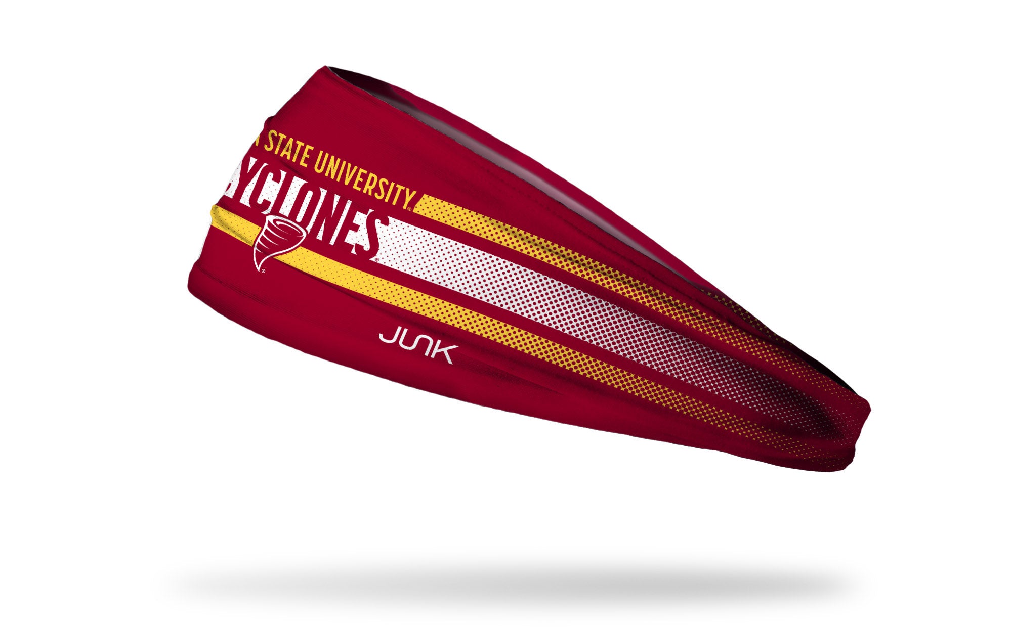 Iowa State University Faded Stripe Big Bang Lite Headband - Comfortable Adjustable Sports Headband for Running, Yoga, Workouts & School Spirit