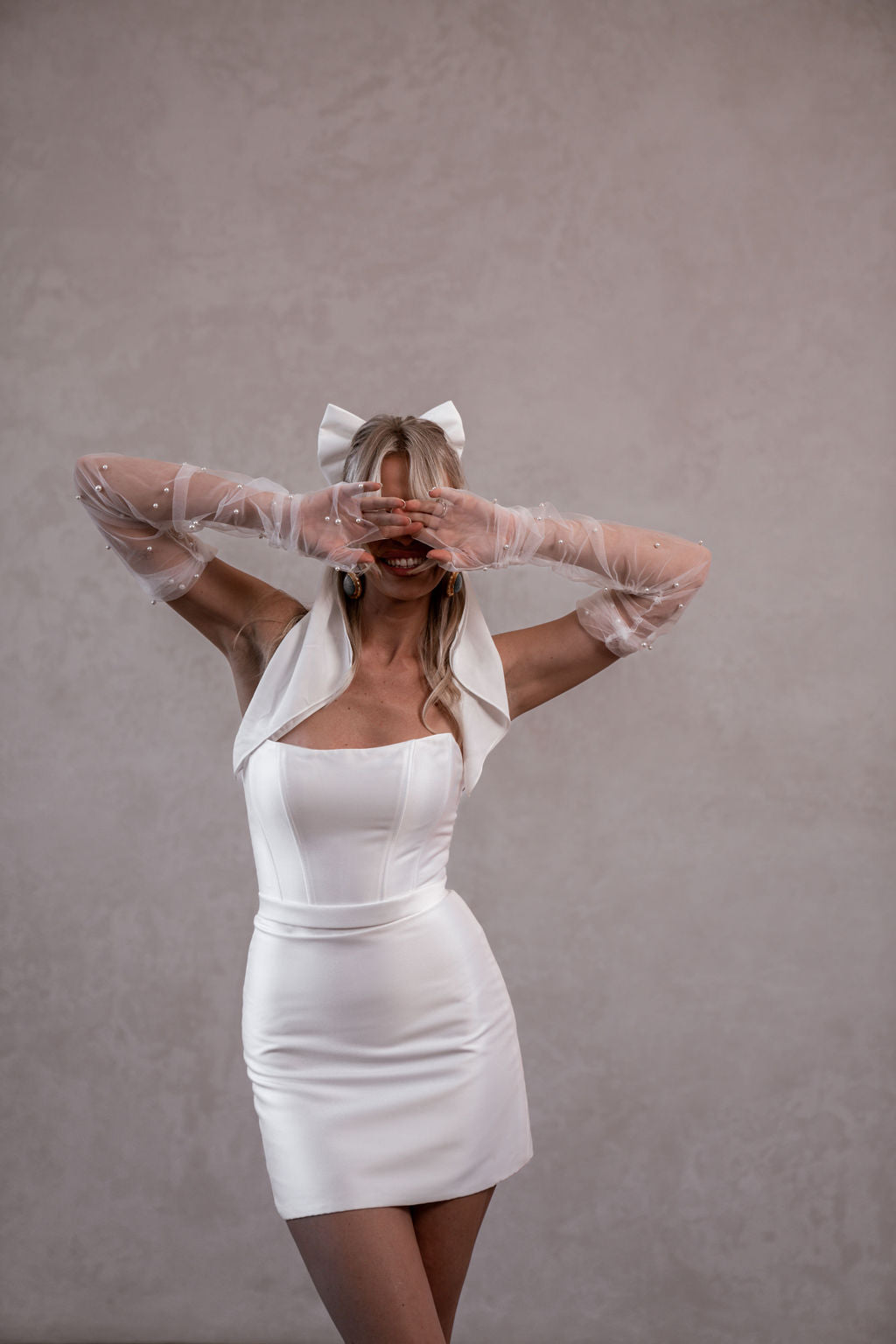 Elegant Crepe Bow Hair Accessory - Perfect for Weddings, Parties & Special Occasions