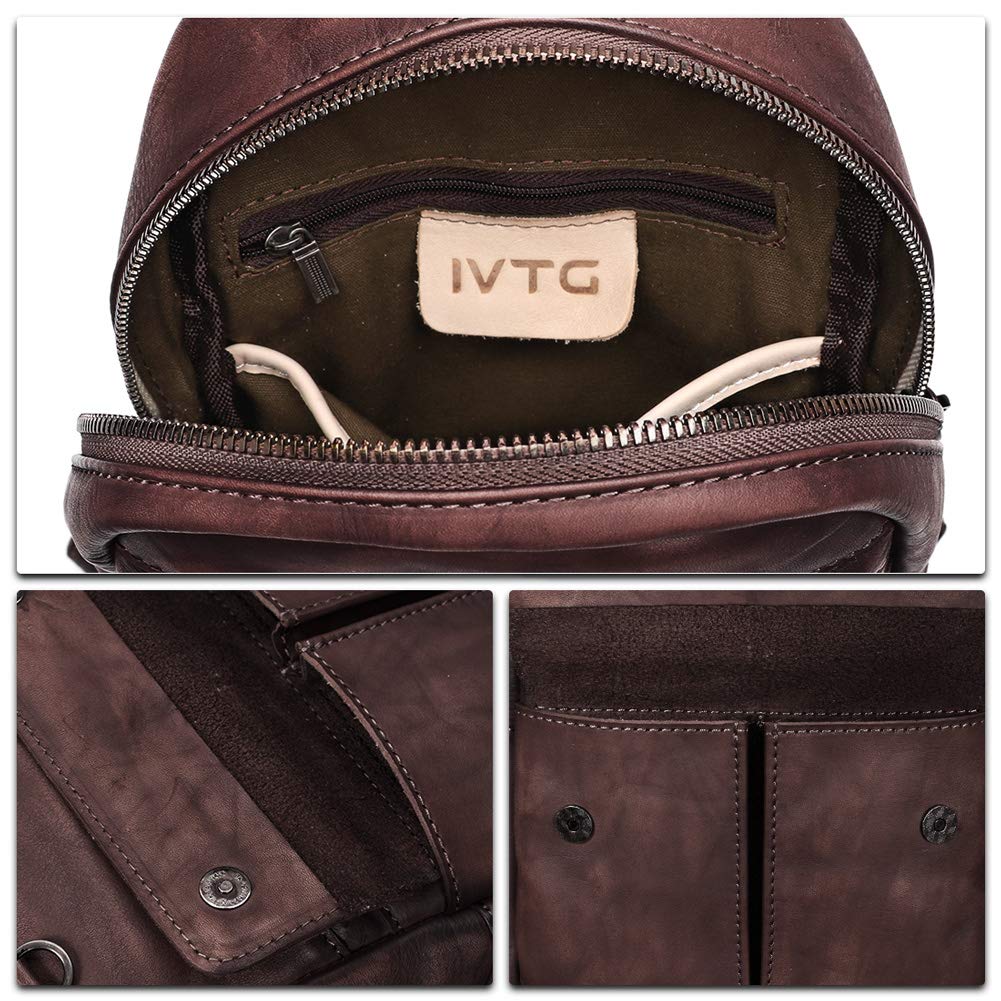 Genuine Leather Sling Bag for Men & Women - Vintage Handmade Crossbody Chest Backpack Purse | Perfect for Travel, Hiking & Everyday Use