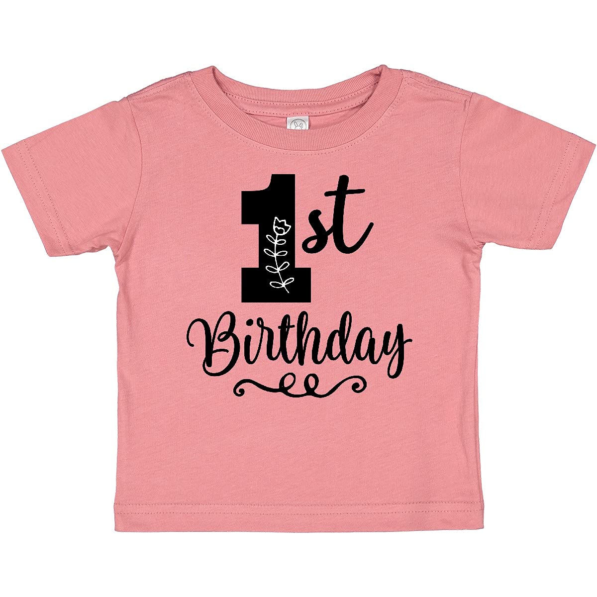 1st Birthday Outfit for 1 Year Old Girls - Cute Baby T-Shirt by Inktastic | Perfect for Birthday Parties, Photo Shoots & Celebrations