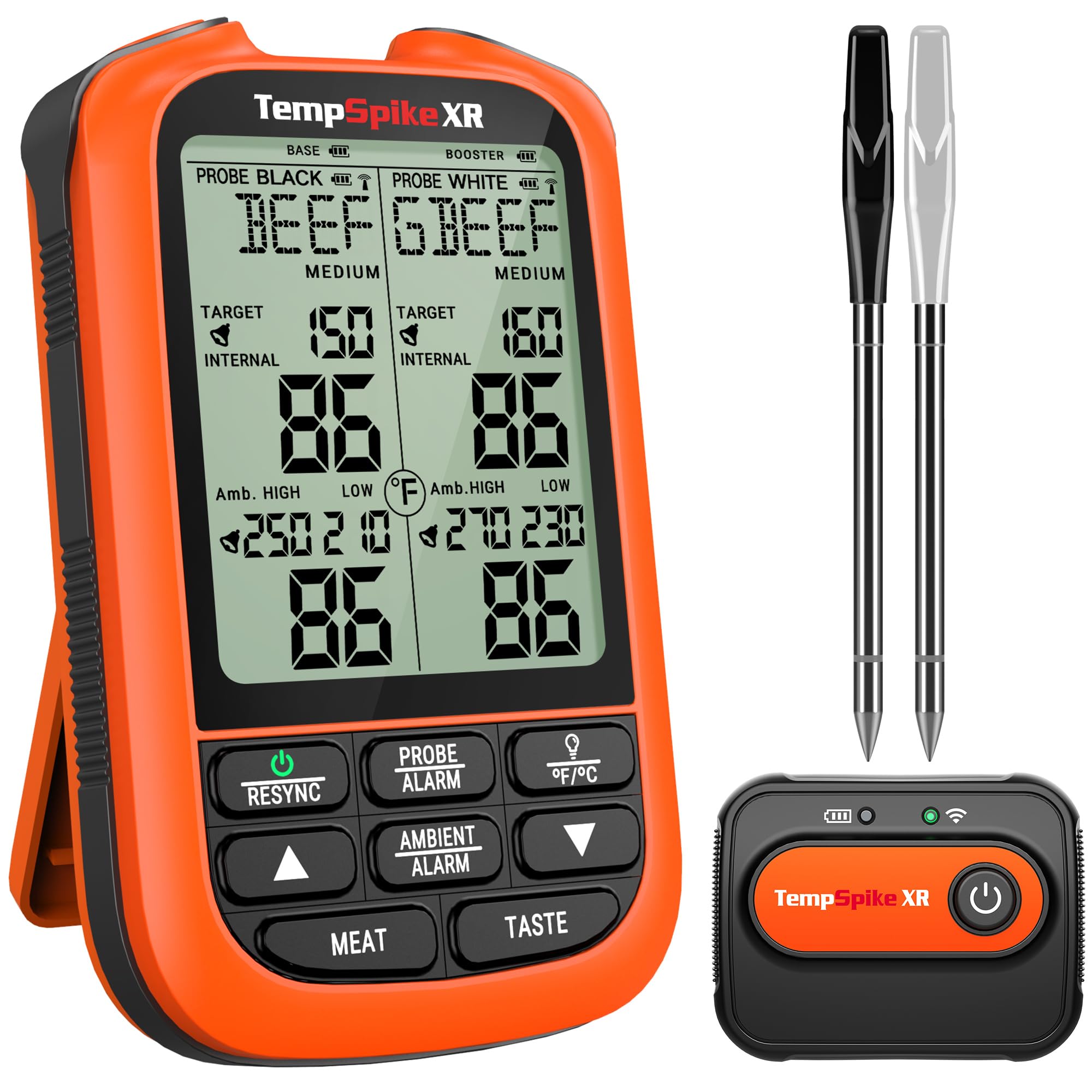 ThermoPro TempSpike 2000FT Wireless Meat Thermometer with 2 Ultra-Thin Probes - Digital Smart Cooking Thermometer for BBQ, Grill, Smoker, Rotisserie & Kitchen - Perfect for Grilling, Smoking, Roasting & Baking
