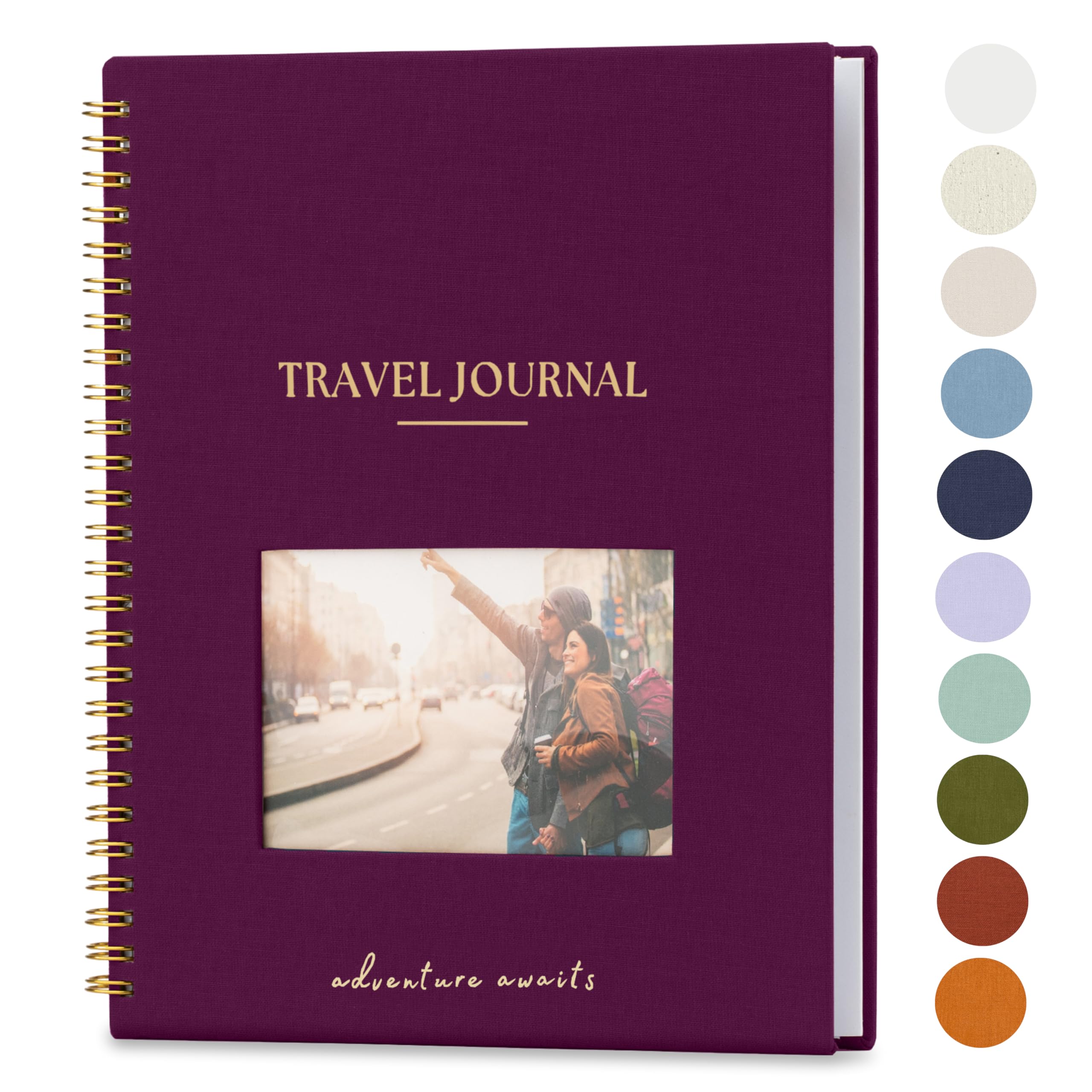 Travel Journal with Prompts for Women & Men – Scrapbook, Diary, Bucket List, Road Trip & Adventure Planner – Undated World Travel Notebook – Perfect Gift for Couples & Teens (Plum) – Ideal for Vacation Memories, Honeymoon Planning & Backpacking Adventures