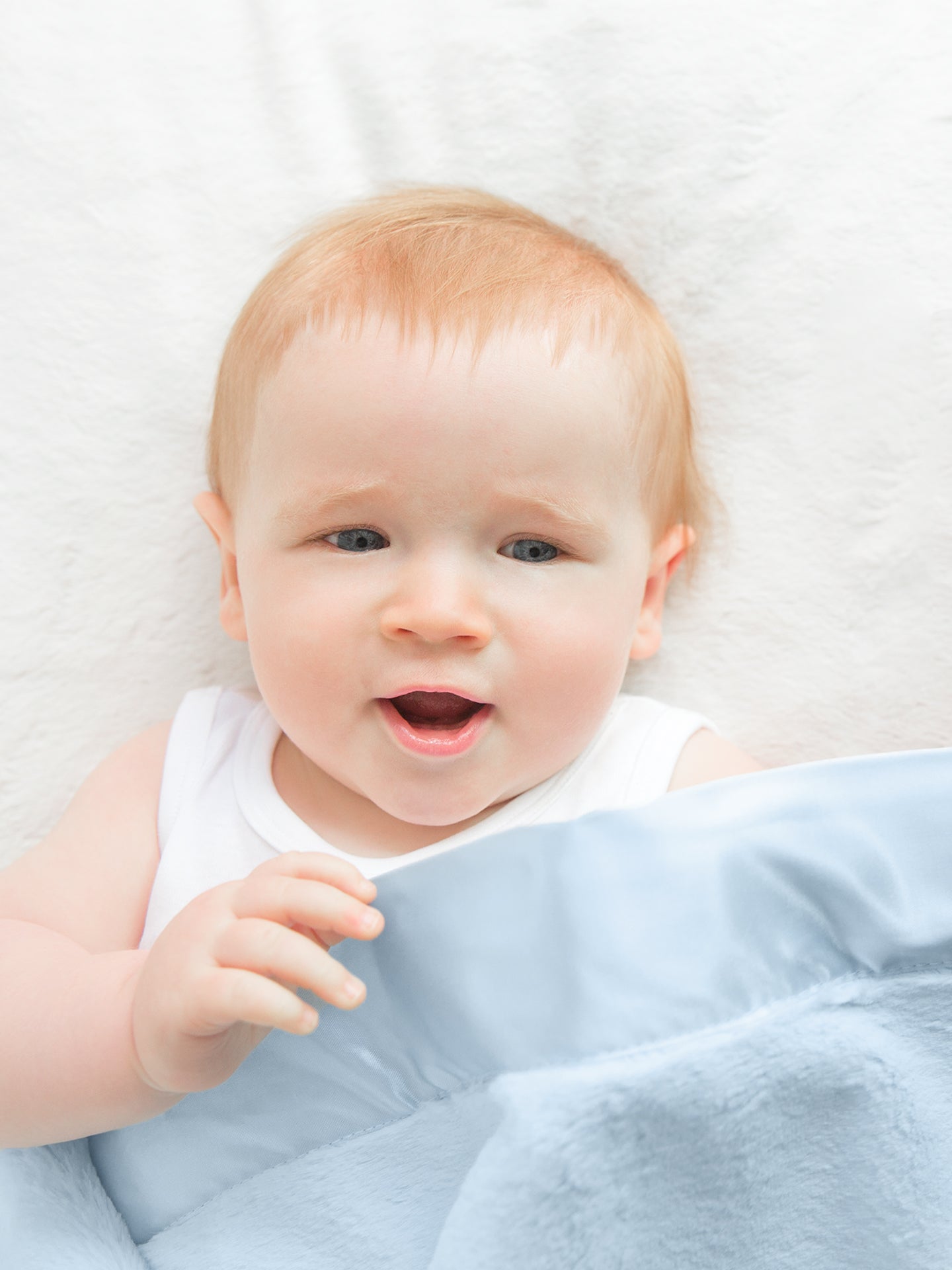 Little Giraffe Luxe™ Premium Baby Blanket - Ultra Soft Blue Blanket for Newborns & Toddlers - Perfect for Nursery, Swaddling, Stroller & Gift Giving