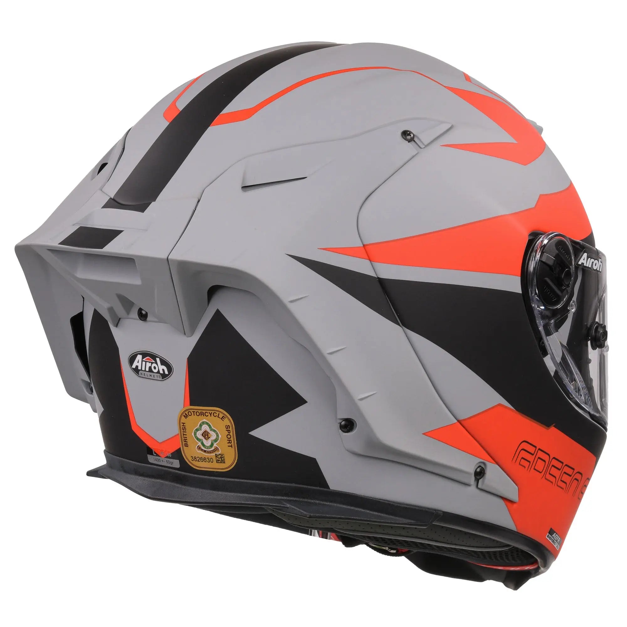 Airoh GP 550 S Motorcycle Helmet - Matte Orange Finish | DOT & ECE Certified | Lightweight & Ventilated for Street & Racing | Perfect for Urban Commuting & Track Days