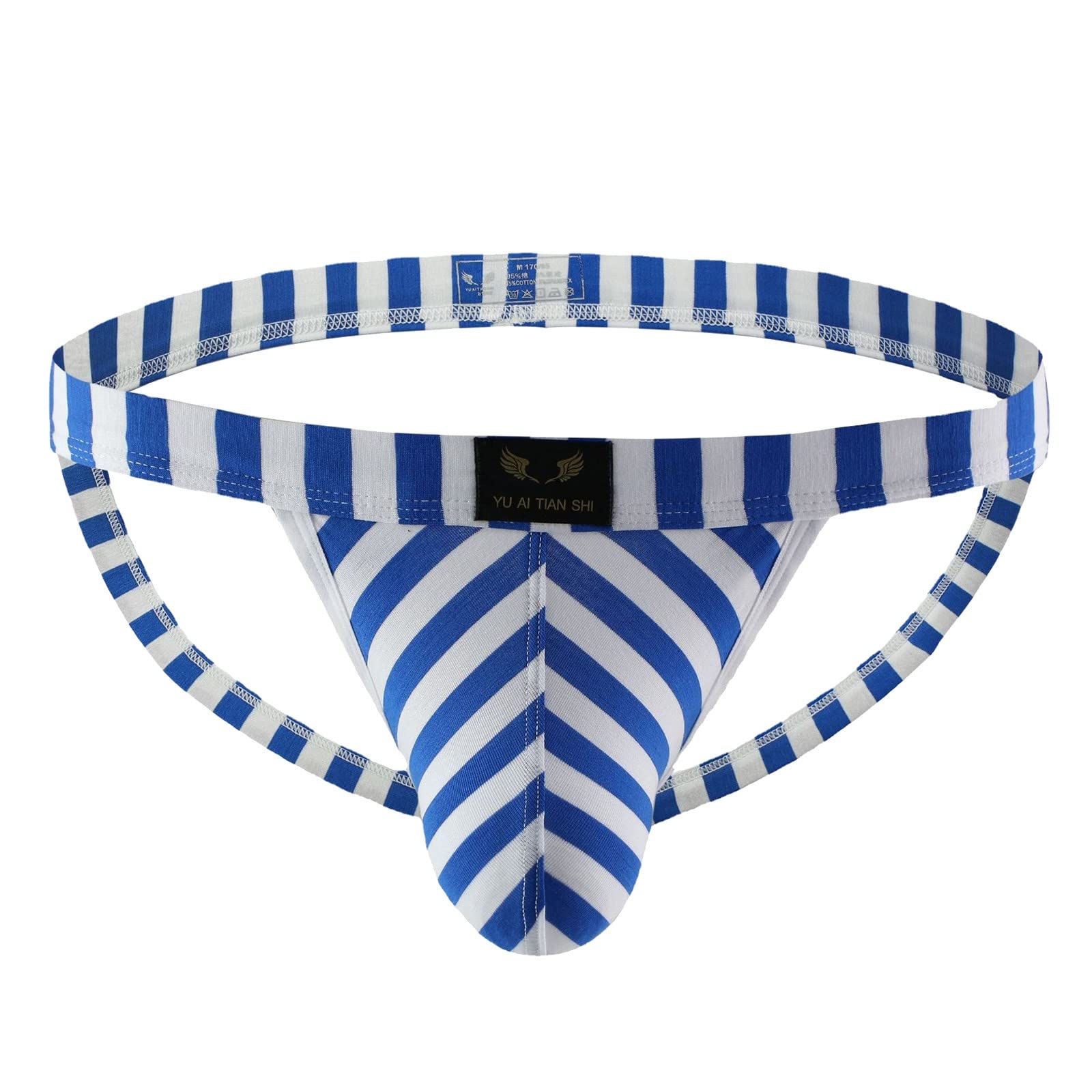 Sexy Men's Cotton Low Waist Striped Thong Underwear - Breathable & Comfortable Boxer Briefs for Men - Perfect for Date Night, Lingerie Gift & Intimate Moments