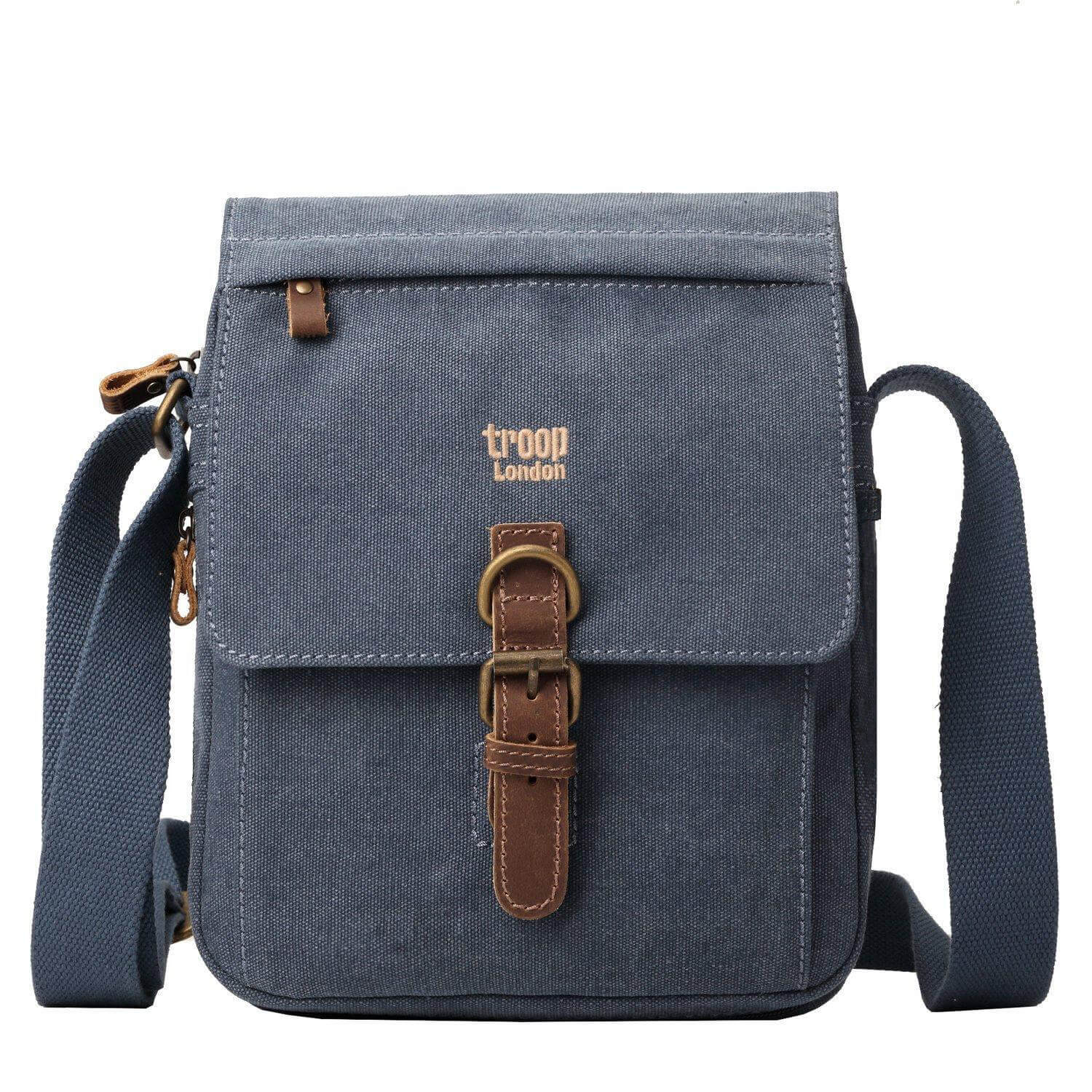 TRP0211 Troop London Classic Canvas Crossbody Bag for Men & Women - Stylish & Durable Everyday Shoulder Bag for Work, Travel & Casual Outings