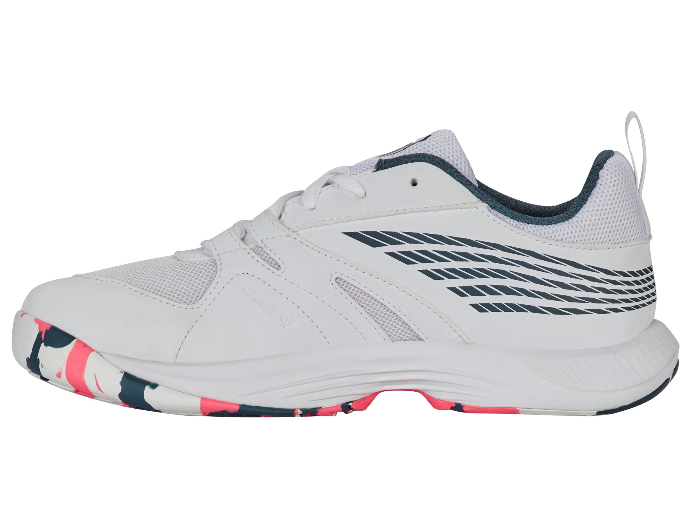 SPEEDTRAC Running Shoes for Men - White/Stargazer/Neon Blaze | Lightweight & Breathable for Jogging, Gym & Outdoor Sports