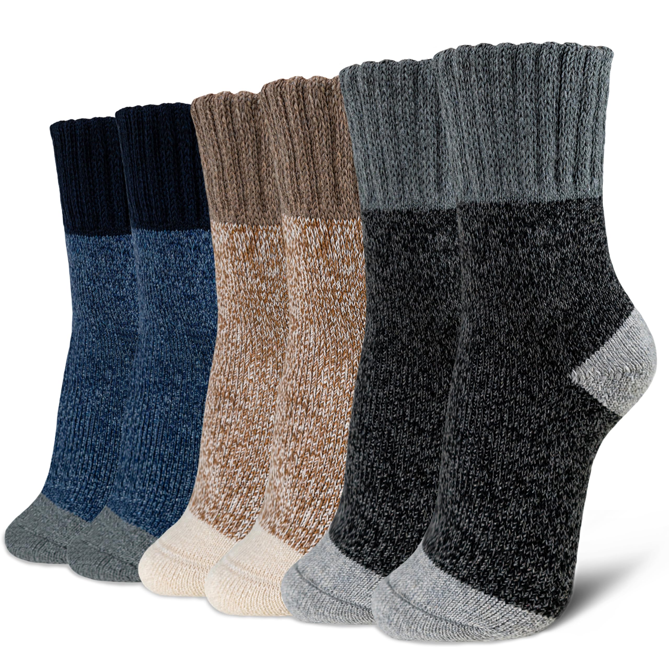 Women's Merino Wool Thermal Socks - 3 Pack for Winter Hiking & Outdoor