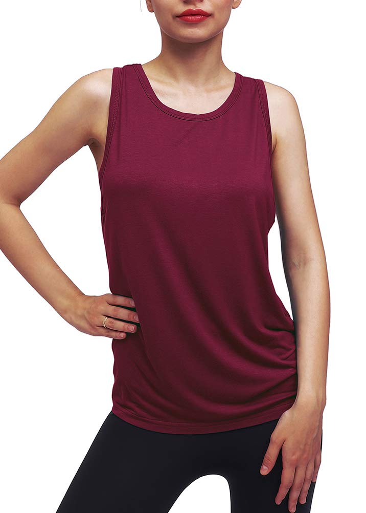 Women's Workout Yoga Tops - Open Back Shirts with Adjustable Tie Back & Breathable Fabric for Yoga, Gym & Running | Perfect for Hot Yoga, Pilates & Summer Workouts