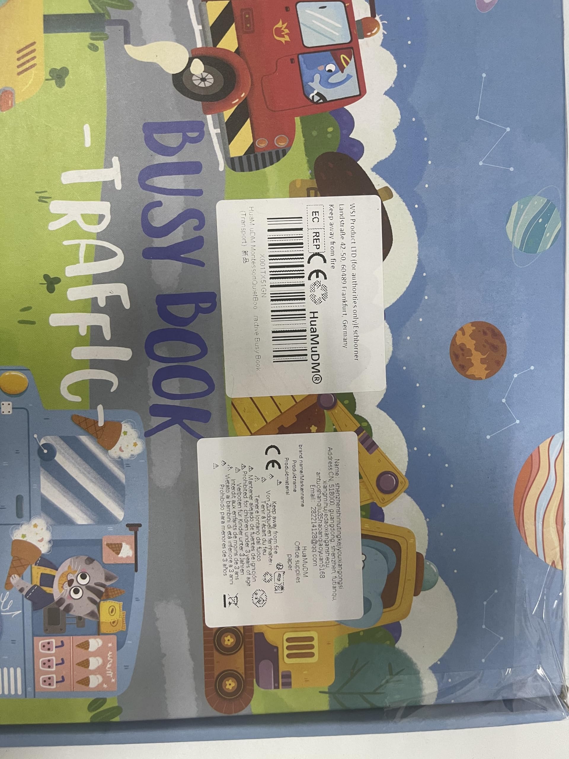 Montessori Quiet Book for Kids - Educational Busy Book with Transport Theme, Sensory Toy for Early Learning, Perfect Gift for Boys & Girls - Ideal for Travel, Home & Classroom Activities
