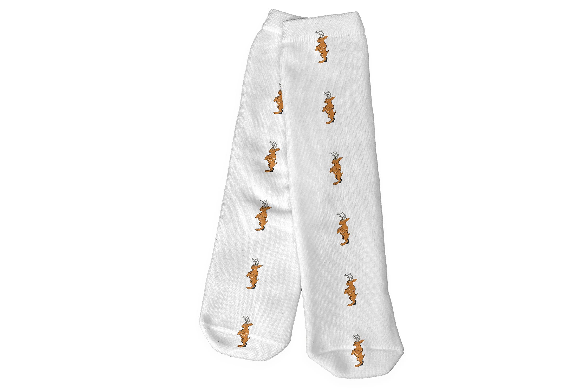 Funny Jackalope Cartoon Socks with Crossed Arms - Novelty Animal Socks for Men & Women - Perfect for Gifts, Cosplay, and Everyday Wear