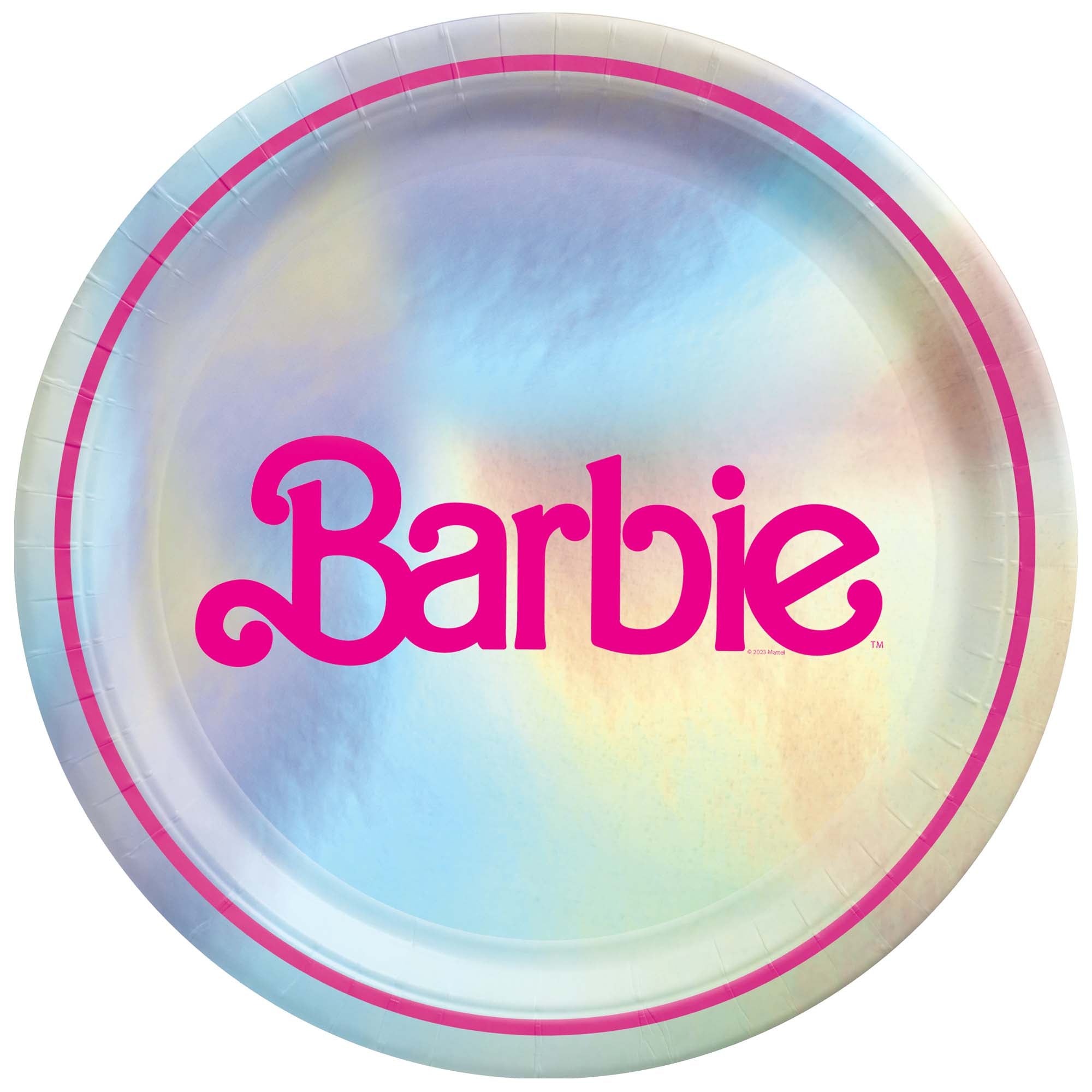 Barbie Malibu Beach Large Round Disposable Paper Plates - 9 Inch, 8 Count - Perfect for Birthday Parties, Picnics & Beach Themed Events