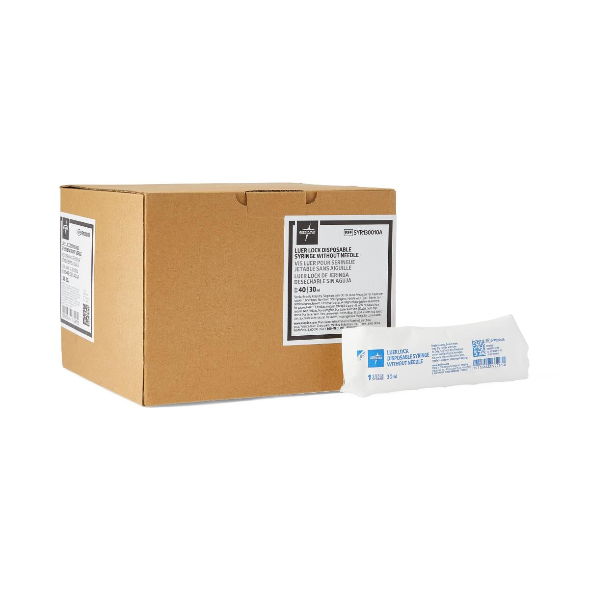 Sterile Luer Lock Syringes (100-Pack) - Disposable Medical Syringes for Injections, Lab Use, and DIY Projects