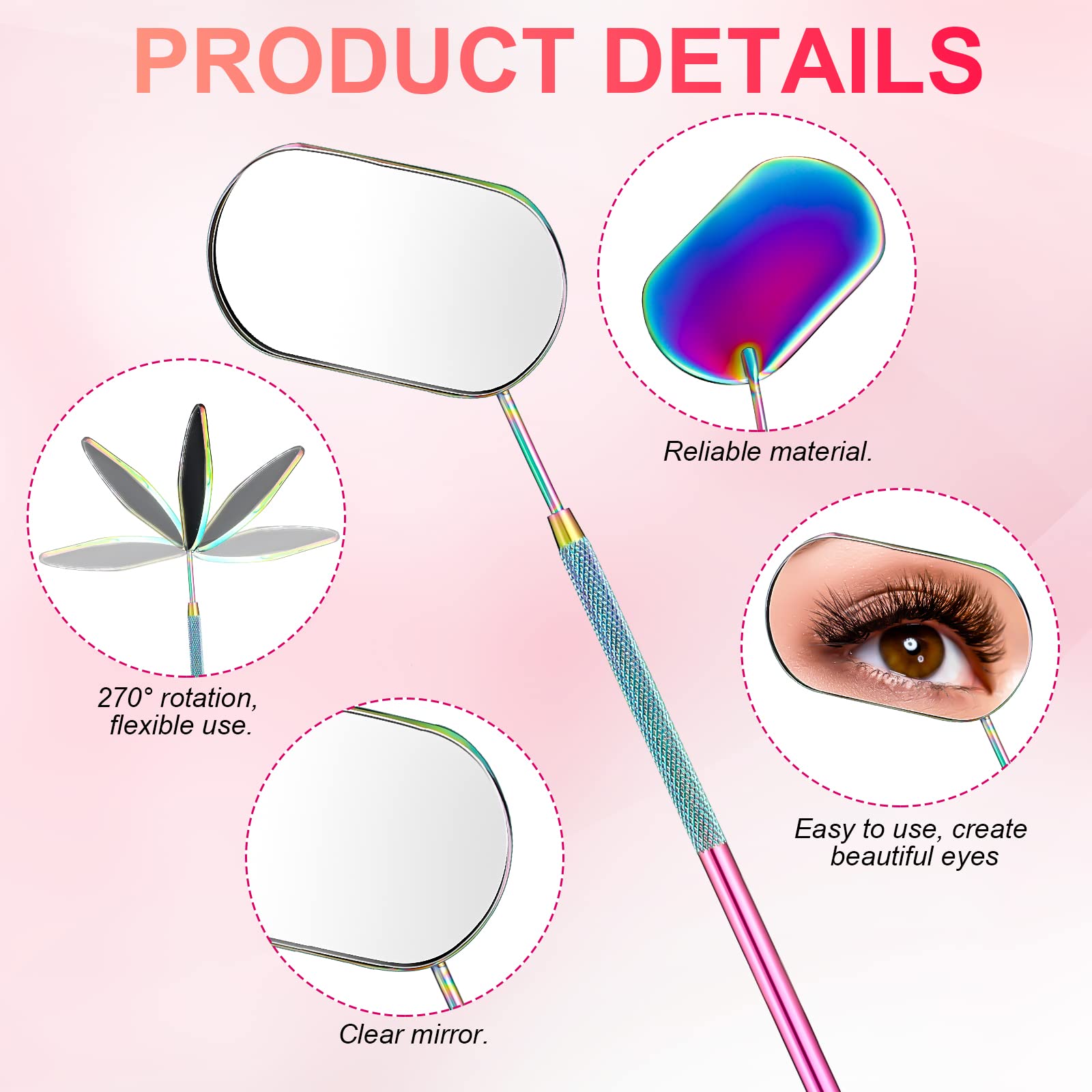 Honoson Nano Mist Sprayer 20ml - Portable USB Facial Steamer & Humidifier with 270° Rotating Lash Mirror for Eyelash Extensions, Makeup, and Skin Care - Perfect for Home Spa, Travel, and Professional Salon Use