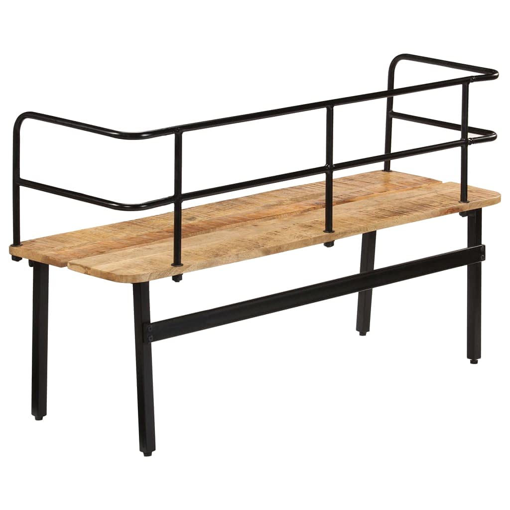 CHARMMA 47.2 Inch Solid Mango Wood Bench - 15.95KG Weight Capacity - Perfect for Entryway, Living Room or Garden Seating