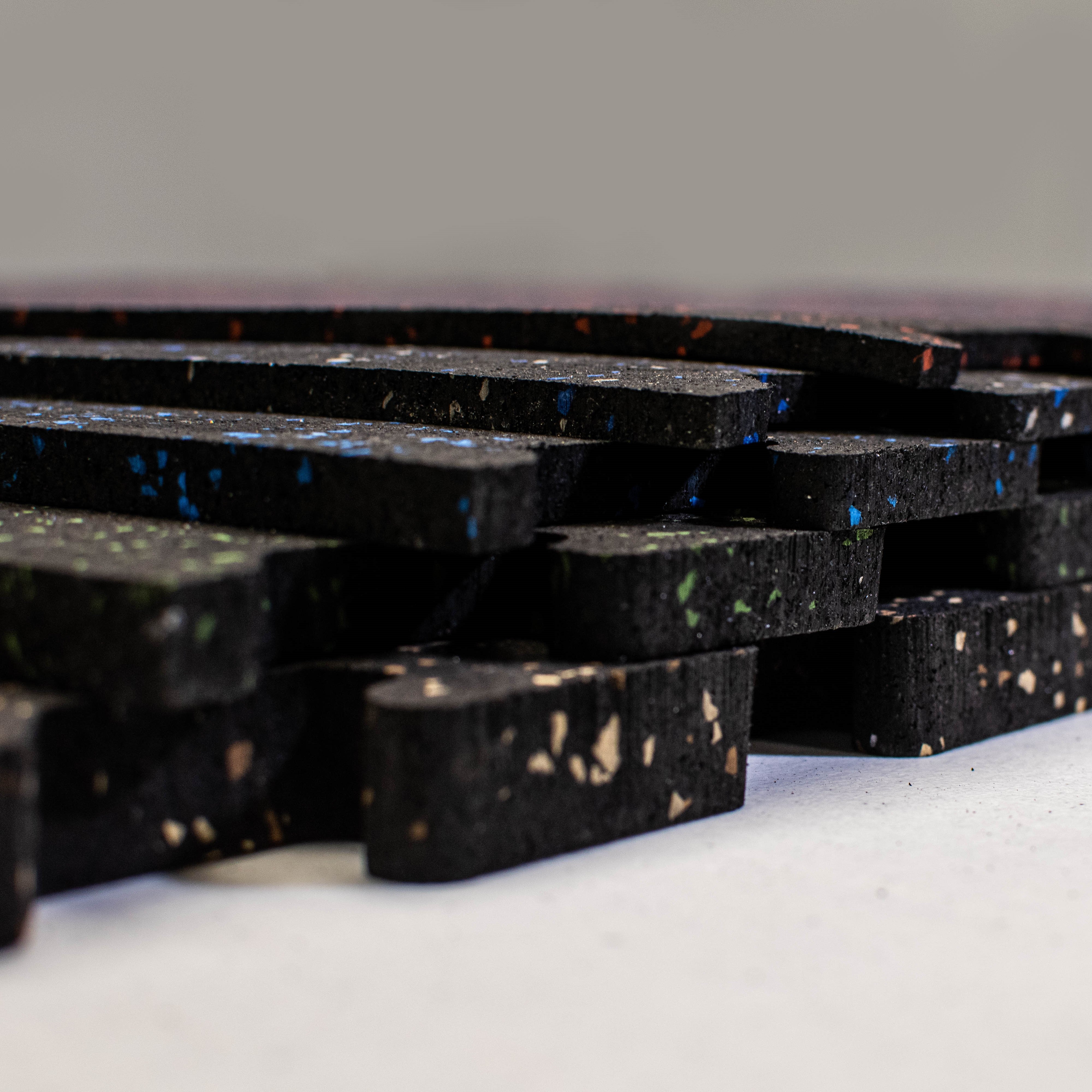 Interlocking Rubber Floor Tiles - USA Made - Durable & Shock-Absorbing for Home Gym, Playroom, and Garage Flooring