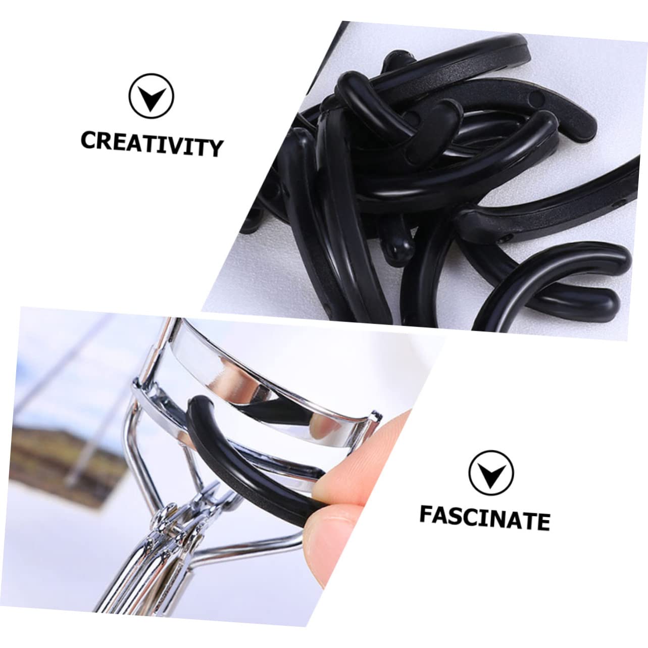 Minkissy Eyelash Curler Replacement Pads - 180pcs Silicone Eyelash Curler Pads Set for Comfortable & Pain-Free Lash Curling - Perfect for Home, Salon & Travel Makeup Kit