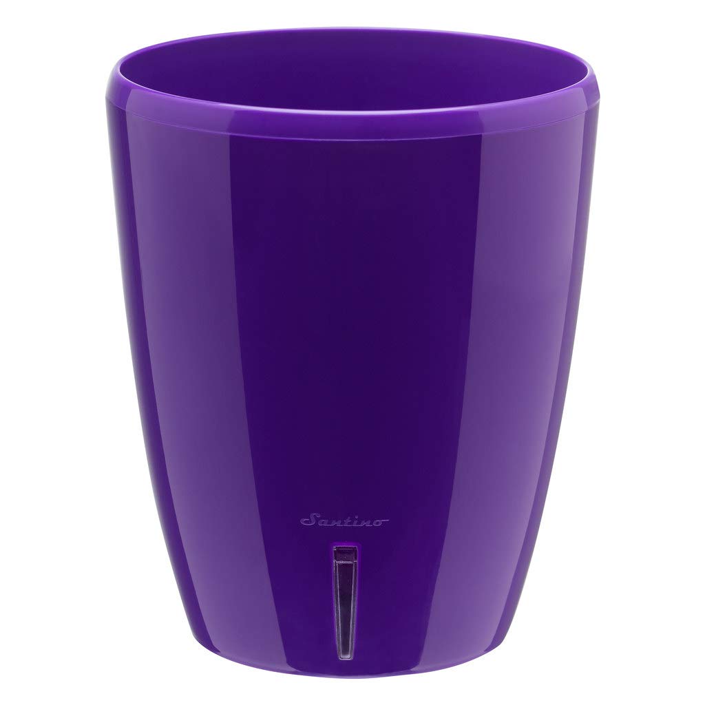 4.9 Inch Self Watering Orchid Pot with Wick System - Violet Decorative Planter for Orchids | Excellent Aeration, Drainage & Water Level Indicator | Perfect for Home, Office & Indoor Gardening