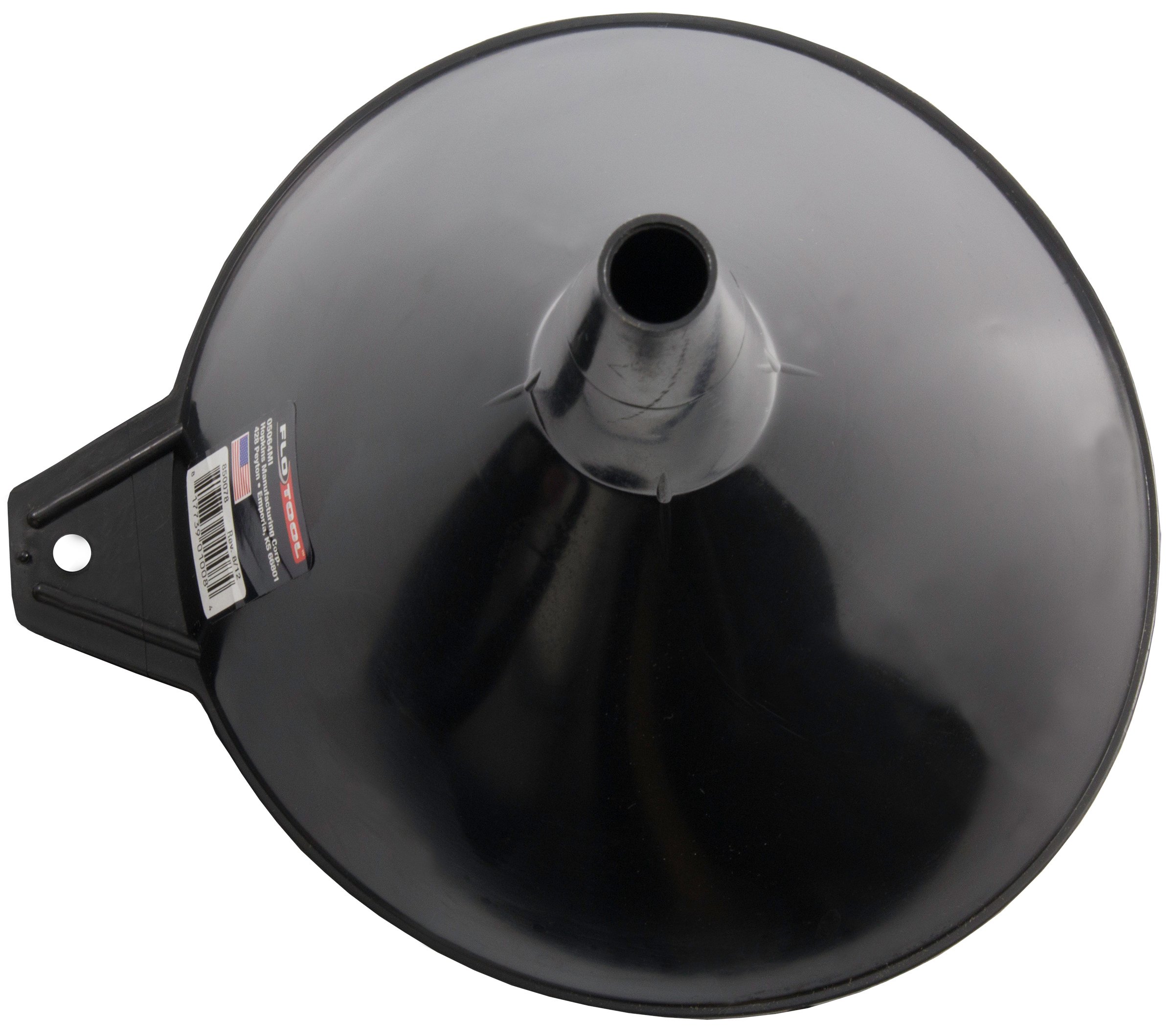 FloTool 05064 Large No Mess Funnel - Heavy Duty Plastic Funnel for Automotive, Oil, Gas, and DIY Projects - Perfect for Garage, Workshop, and Home Use