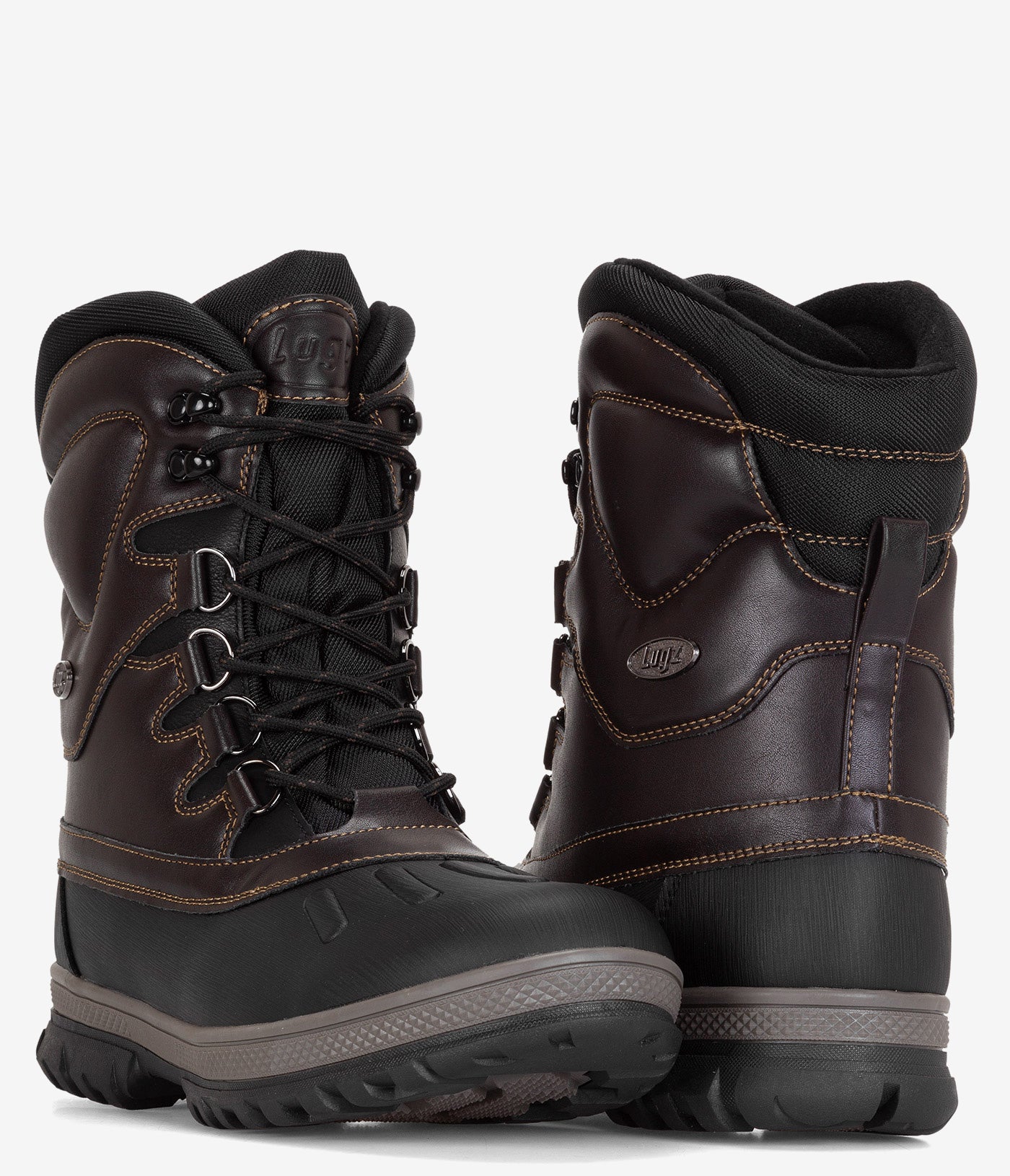 Lugz Men's Anorak 8 Waterproof Winter Boots - Warm Slip-Resistant Snow Boots for Hiking, Outdoor Work & Cold Weather