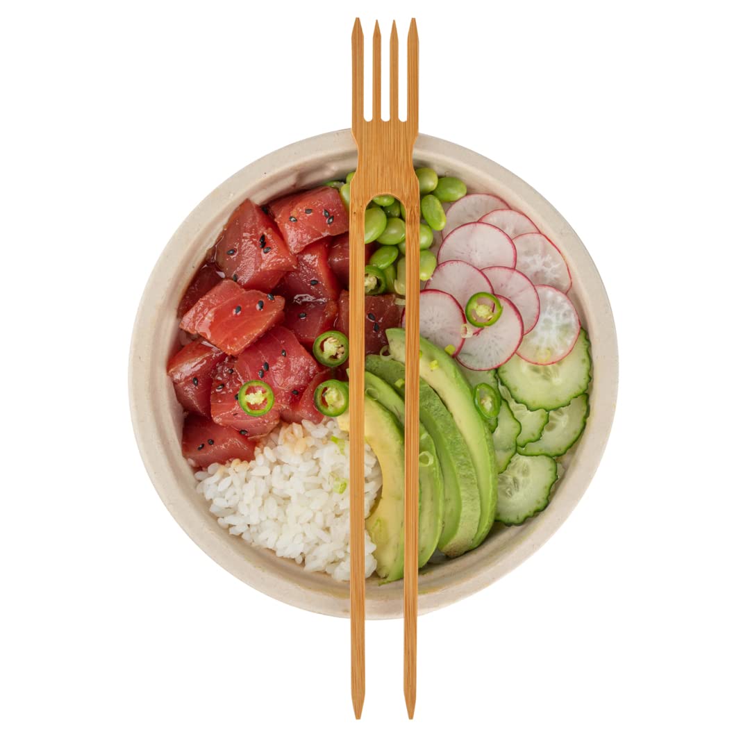 Restaurantware 10 Inch Multi-Functional Chopsticks with Fork - Durable Sustainable Bamboo Utensil Set for Asian Dining, Home, Travel & Takeout | Perfect for Sushi, Noodles & On-the-Go Meals