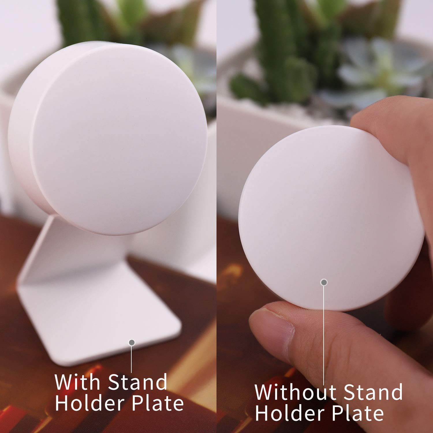 POPMAS Metal Tablet Stand Holder for Nest Temperature Sensor - White (Stand Only) | Perfect for Home, Office & Kitchen Countertop Organization