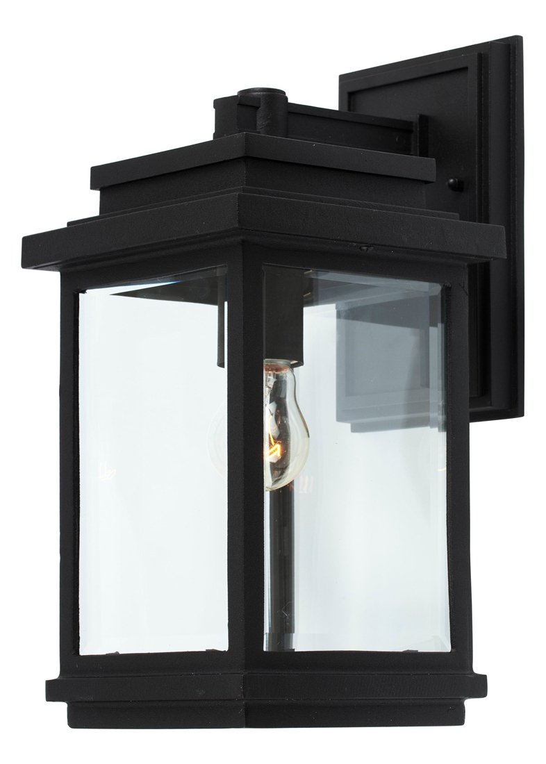 Fremont 1-Light Black Outdoor Wall Sconce - Weatherproof Exterior Light Fixture for Porch, Patio, Garage & Garden (AC8290BK)