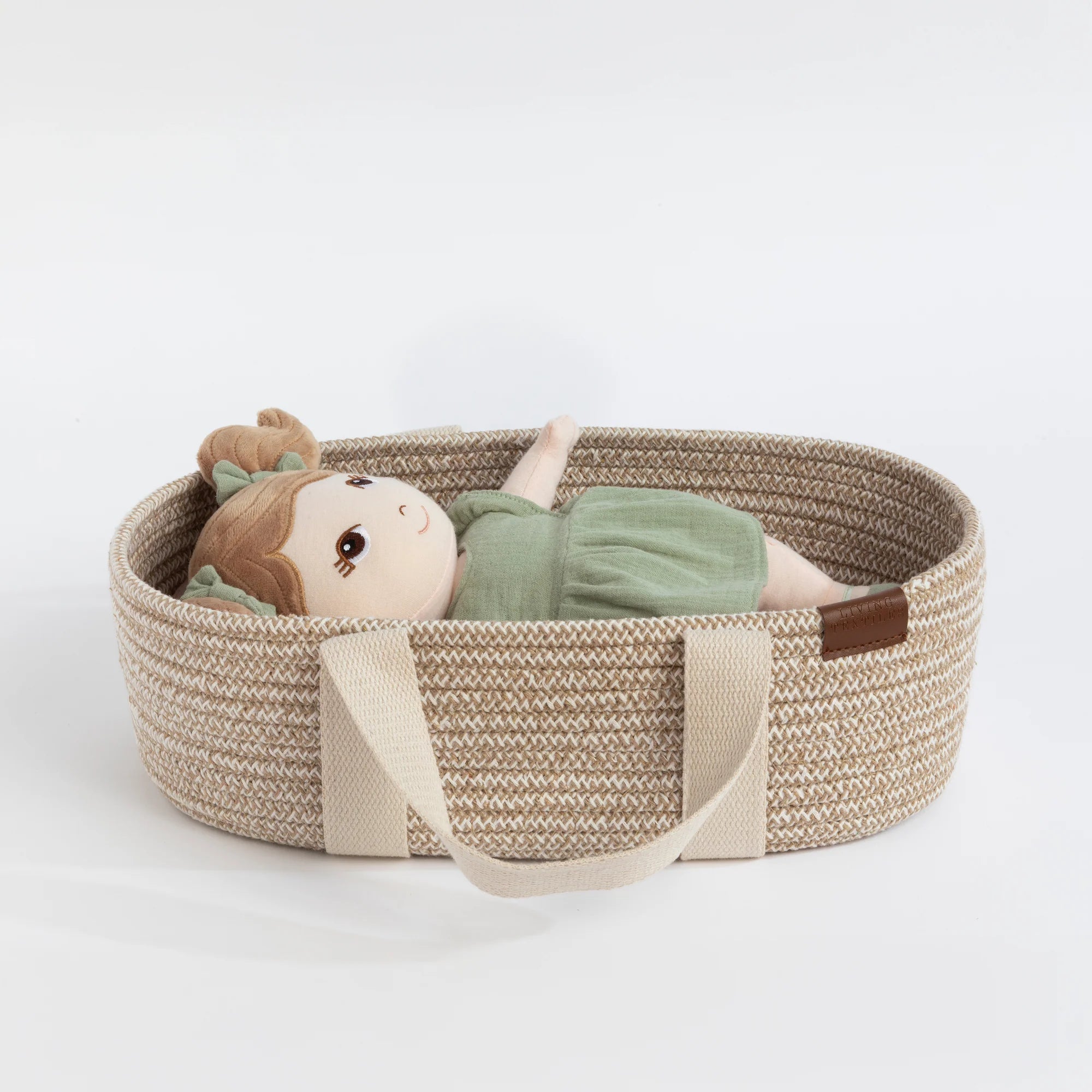 Soft Cotton Rope Moses Basket with Blush Bedding Set - Natural Baby Crib for Newborns & Infants - Perfect for Nursery, Baby Shower Gifts & Co-Sleeping