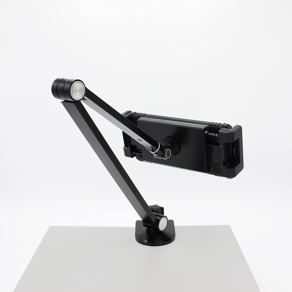 Adjustable 360° Rotating Phone & Tablet Holder for Bed & Desk - Flexible Phone Mount with iPad Stand for Laying Down, Watching Videos & Working - Black (Perfect for Home, Office & Travel Use)