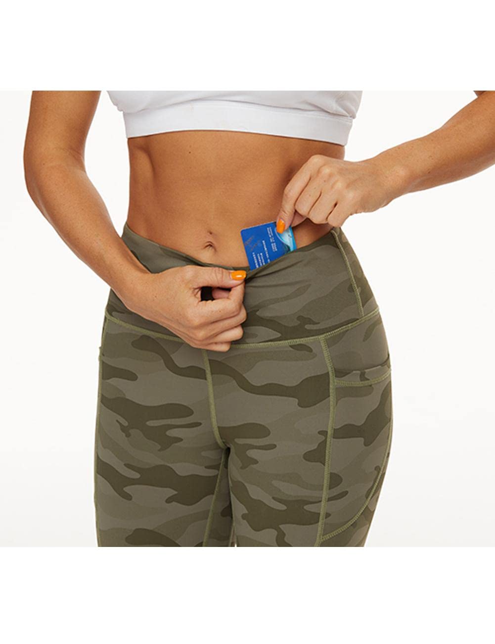 CCKO High Waisted Yoga Pants for Women with Pockets - Stretchy Workout Leggings Tummy Control - Perfect for Gym, Running & Everyday Wear