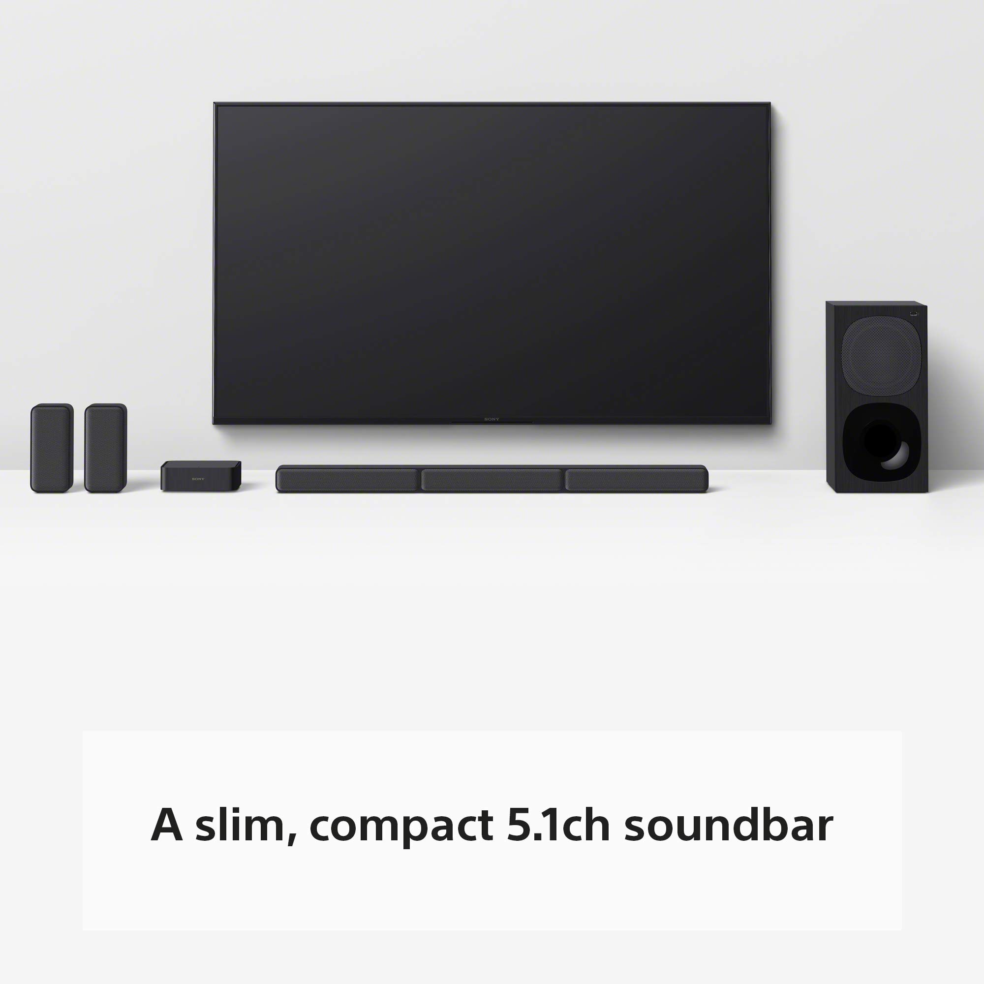 Sony HT-S40R 5.1 Channel Soundbar System with Wireless Subwoofer & Rear Speakers - UGREEN 4K@60Hz HDMI 2.0 Cable 18Gbps High Speed ARC Support for Home Theater, Gaming & Movie Night Entertainment