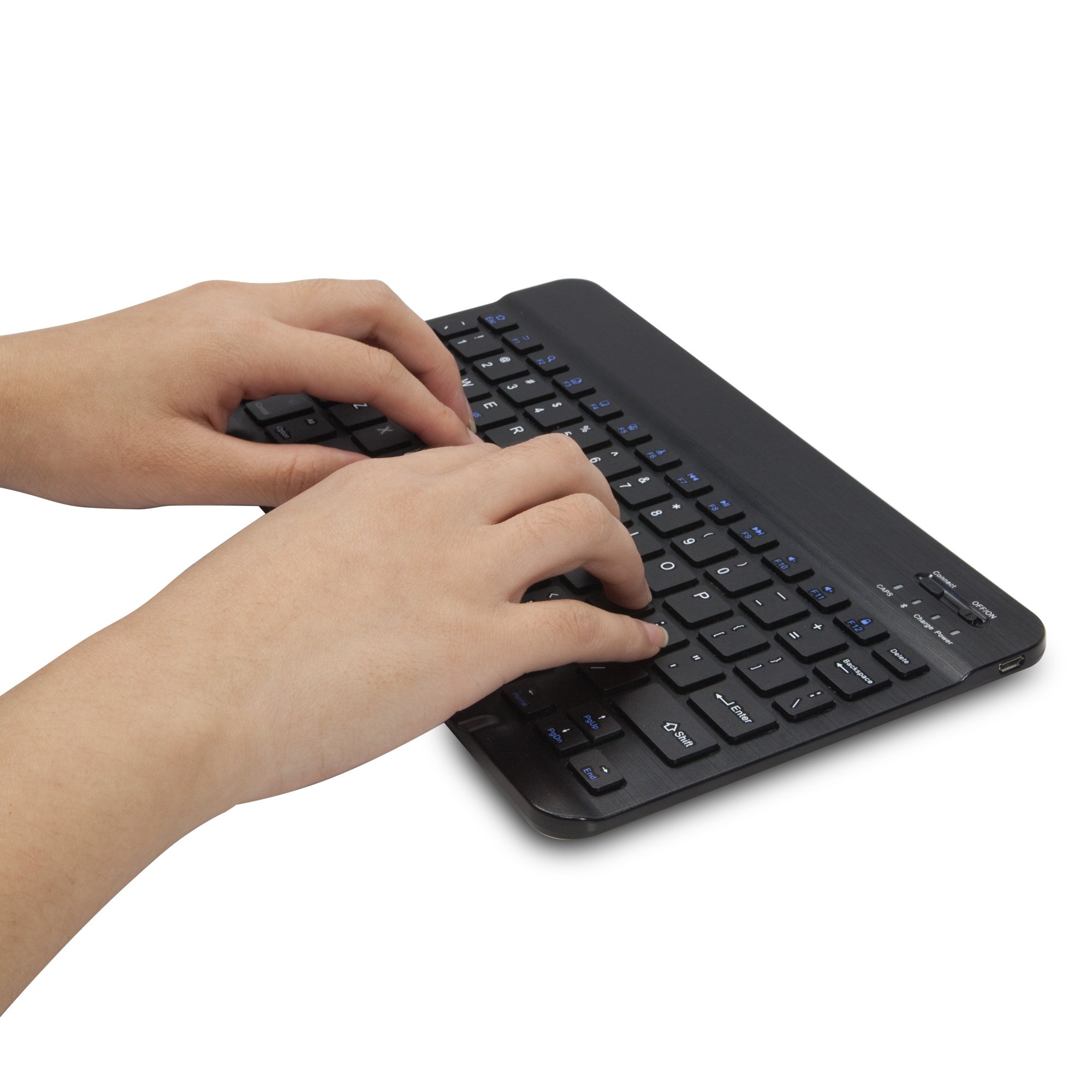 BoxWave SlimKeys Bluetooth Keyboard for Motorola Moto G Power (2021) - Ultra Thin Portable Keyboard with Chiclet-Style Keys in Jet Black - Perfect for Mobile Typing, Travel & Productivity on the Go