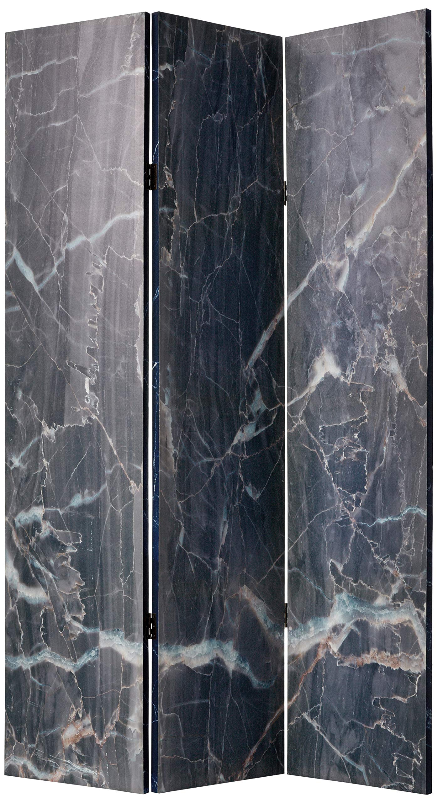 Stylish Black Marble Room Divider Screen - Elegant Home & Office Partition for Privacy, Space Division - Perfect for Living Rooms, Bedrooms, and Workspaces