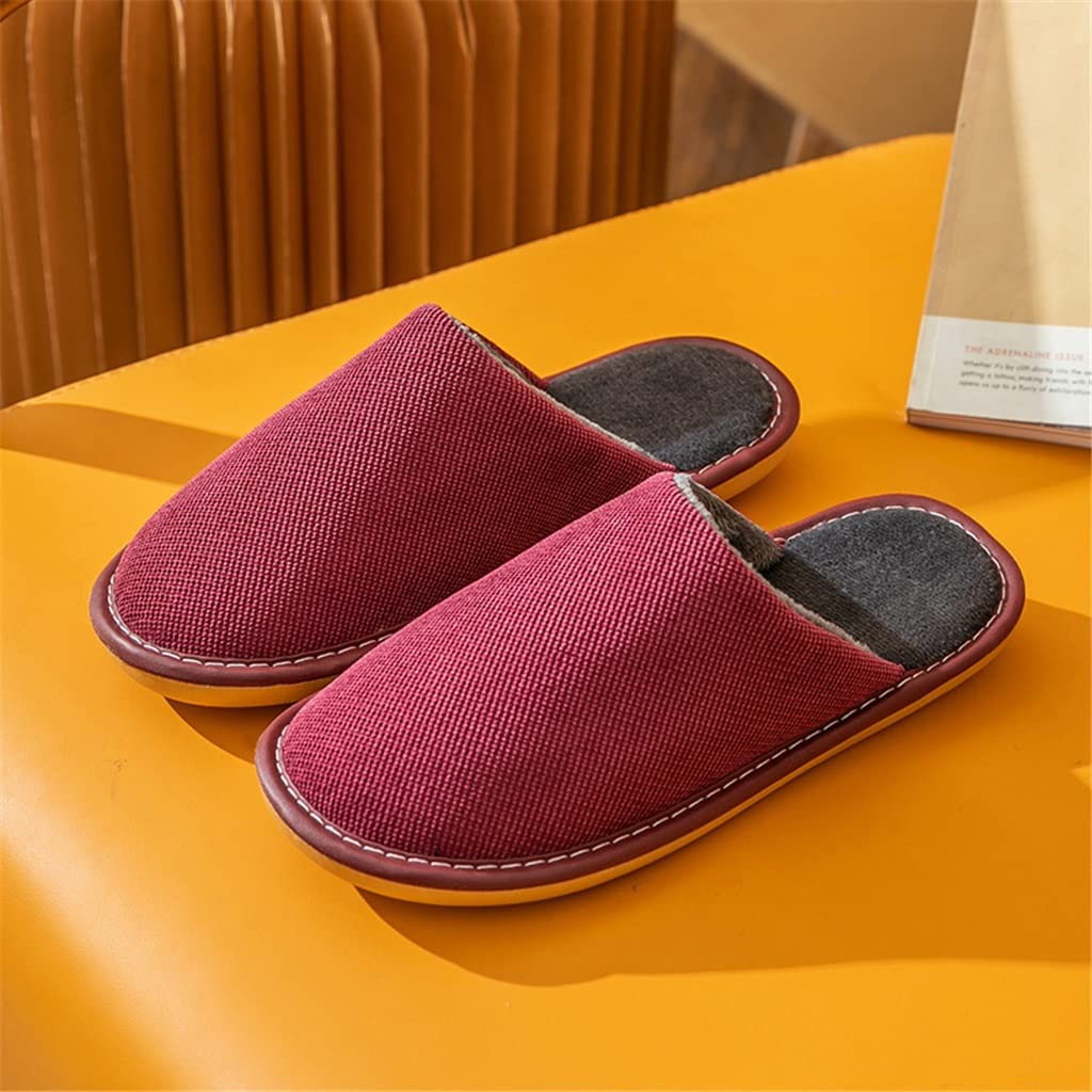 RENSLAT Cozy Couple Home Slippers - Soft Fabric Indoor Slippers for Women, Non-Slip Comfort House Shoes for All Seasons (Color A, Size 39/40) - Perfect for Relaxing at Home, Lounging & Comfortable Walking on Hard Floors