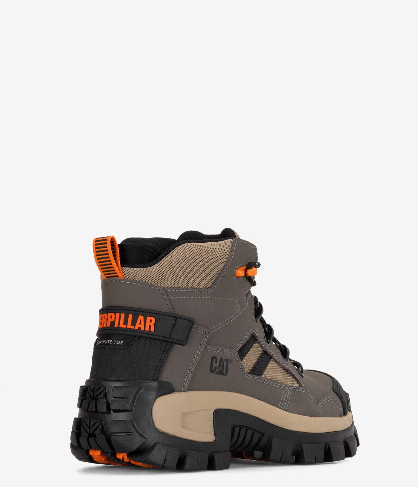 CAT Footwear Men's Invader Mid Vent Composite Toe Work Boot - Durable Safety Shoes for Construction, Warehouse & Outdoor Work