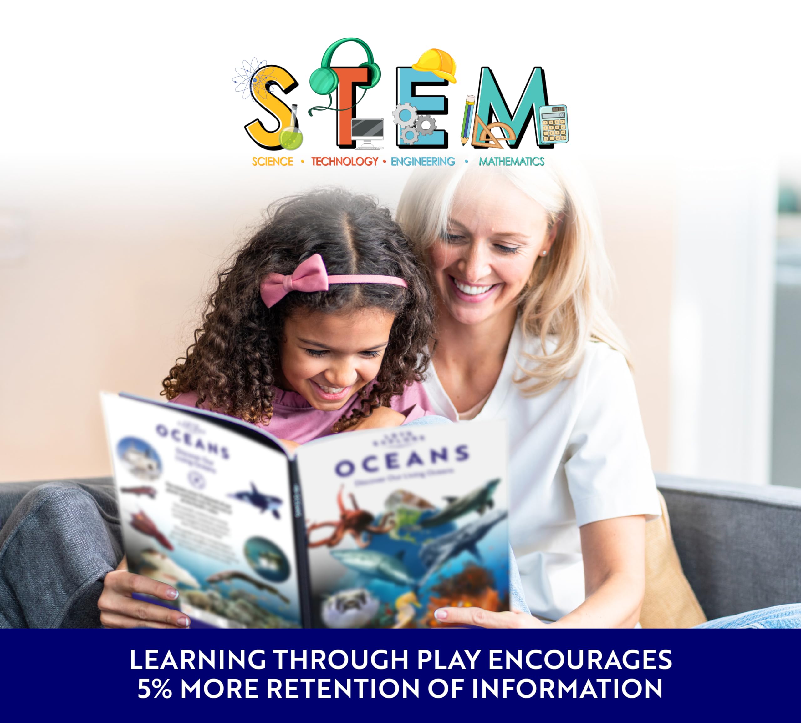 Kids VR Headset - STEM Educational Toy & Virtual Reality Adventure Gift for Children | Family-Friendly VR Goggles Compatible with Smartphones | Explore Oceans, Space & More - Perfect for Learning, Play & Family Bonding