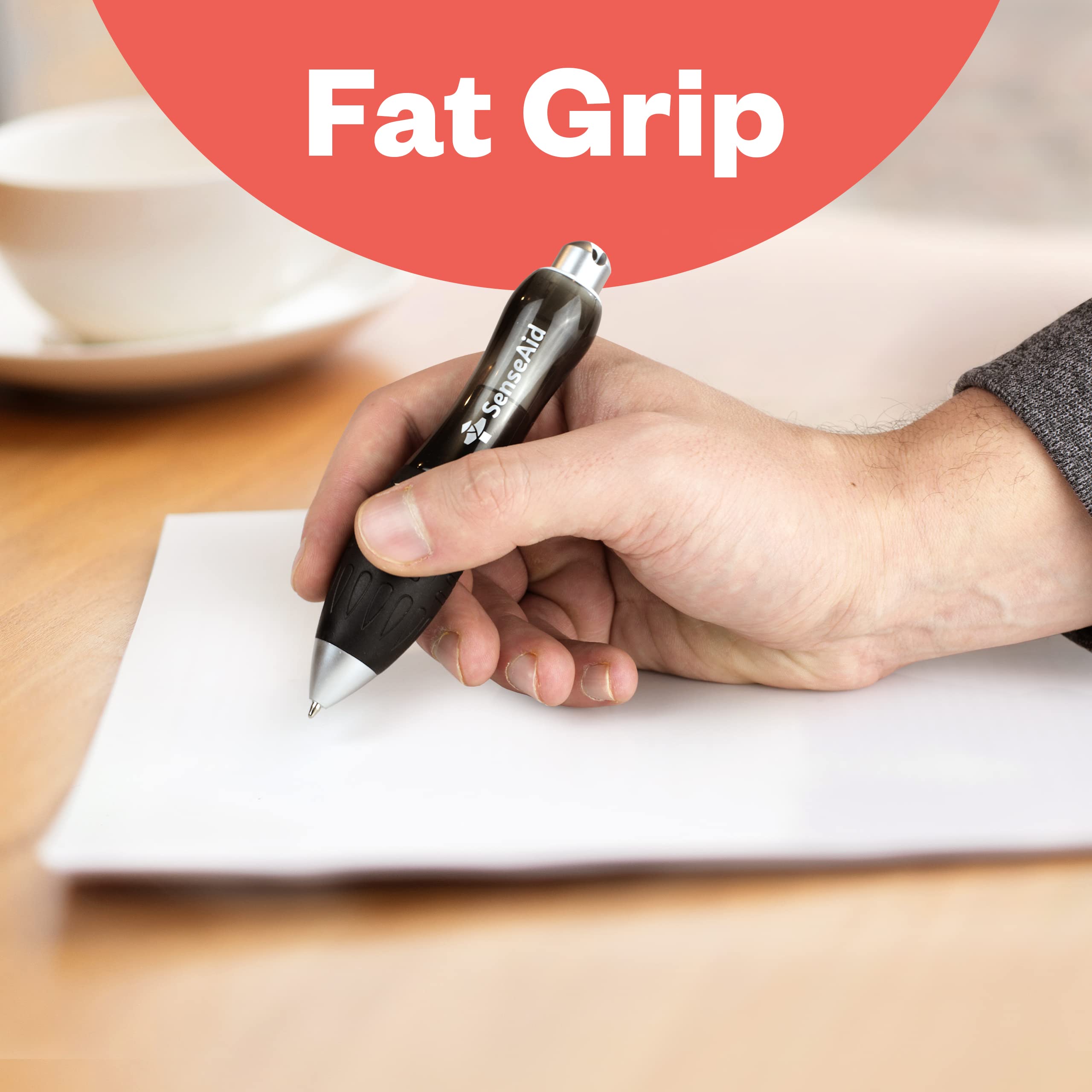 Weighted Pens for Arthritis & Hand Tremors - 2 Pack Extra Wide Grip Pens with Bonus Ink Refills - Fat Heavy Pens for Parkinson's, Carpal Tunnel & Essential Tremor Relief - Ideal for Comfortable Writing, Drawing & Daily Use