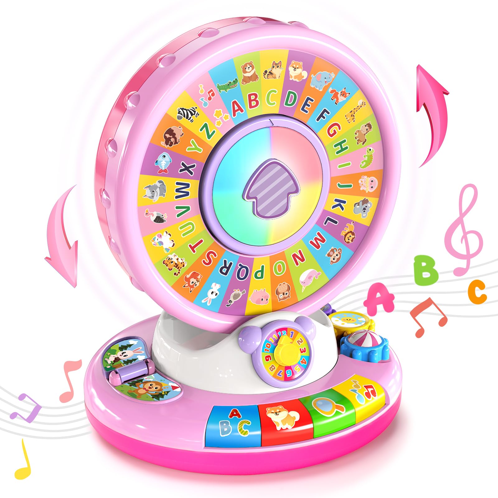 Musical Alphabet Zoo Toy for Toddlers 1-3 Years - Educational Gift for Boys & Girls - Perfect for Christmas & Birthdays