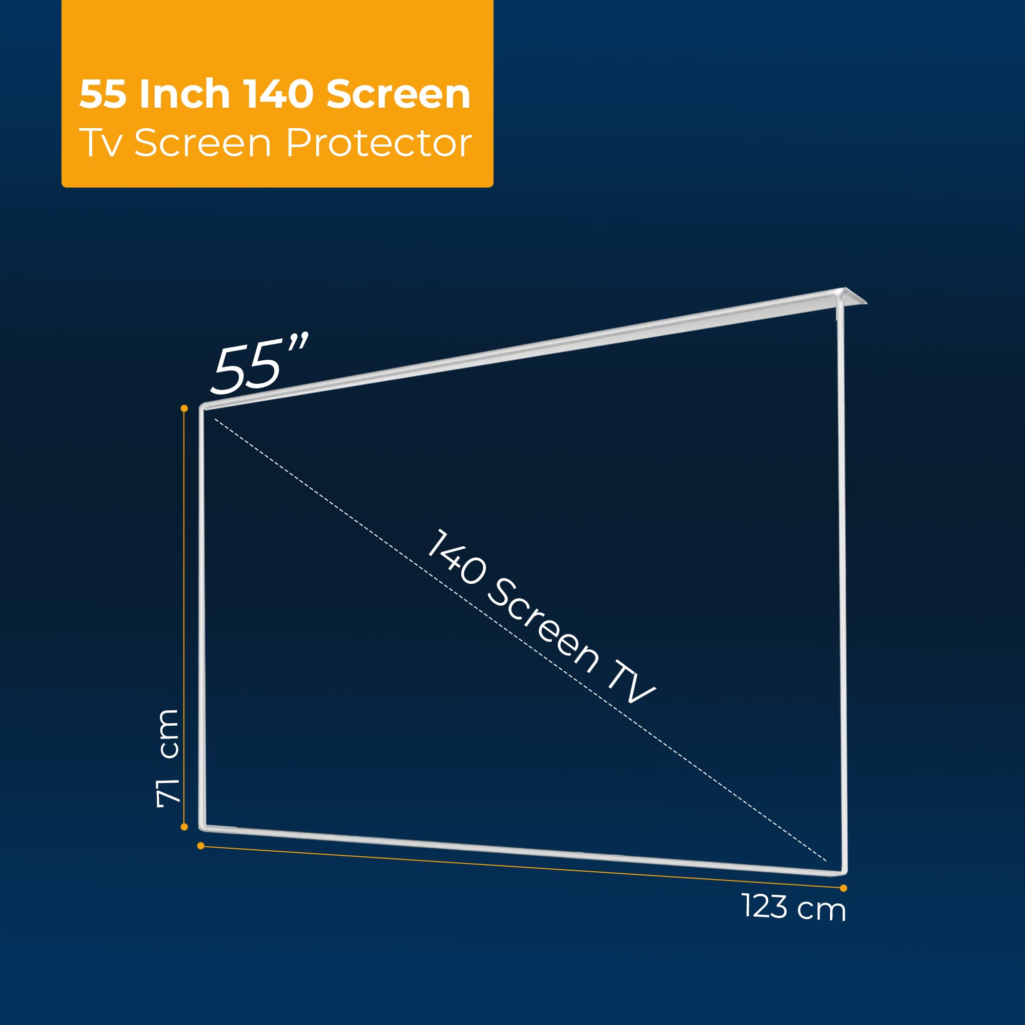 LEYF 55 Inch TV Screen Protector - Anti-Scratch & Anti-Damage Film for LCD LED 4K OLED QLED HDTV - Hanging & Fixed Installation - Perfect for Living Room, Bedroom & Office TV Protection