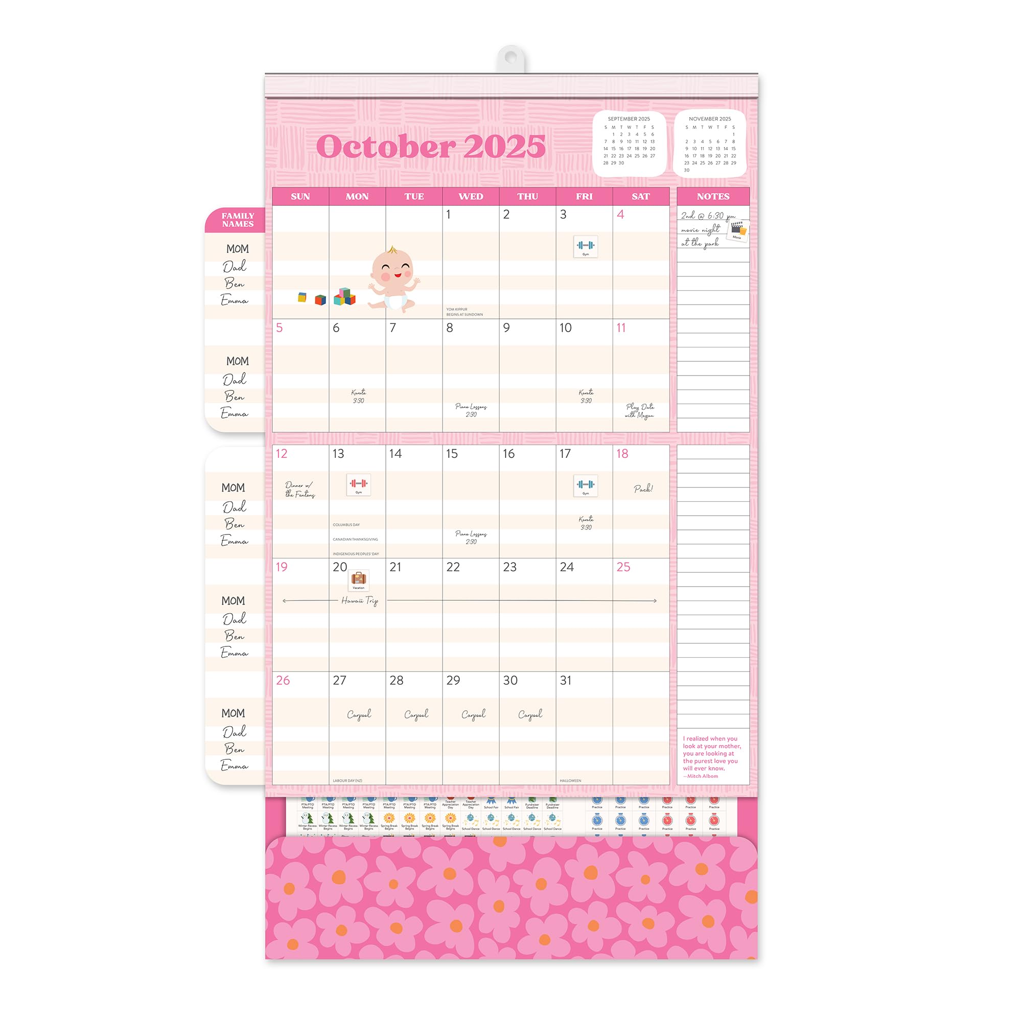 2025 Wall Calendar - Orange Circle Studio Monthly Planner 2024-2025 (January-December) | 12