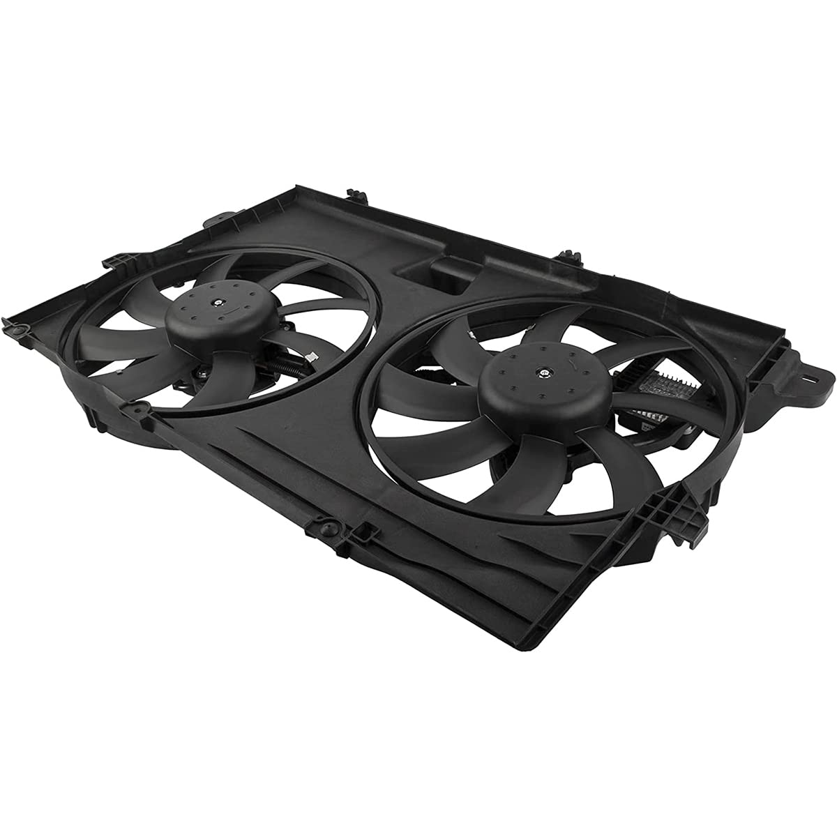 621-392 Engine Radiator Dual Cooling Fan Assembly for Ford Edge 2007-2014 & Lincoln MKX 2007-2015 V6 3.5L 3.7L - Replacement Part 7T4Z-8C607-A 7T4Z-8C607-B FO3115177 - Perfect for Overheating Prevention & Engine Cooling System Repair
