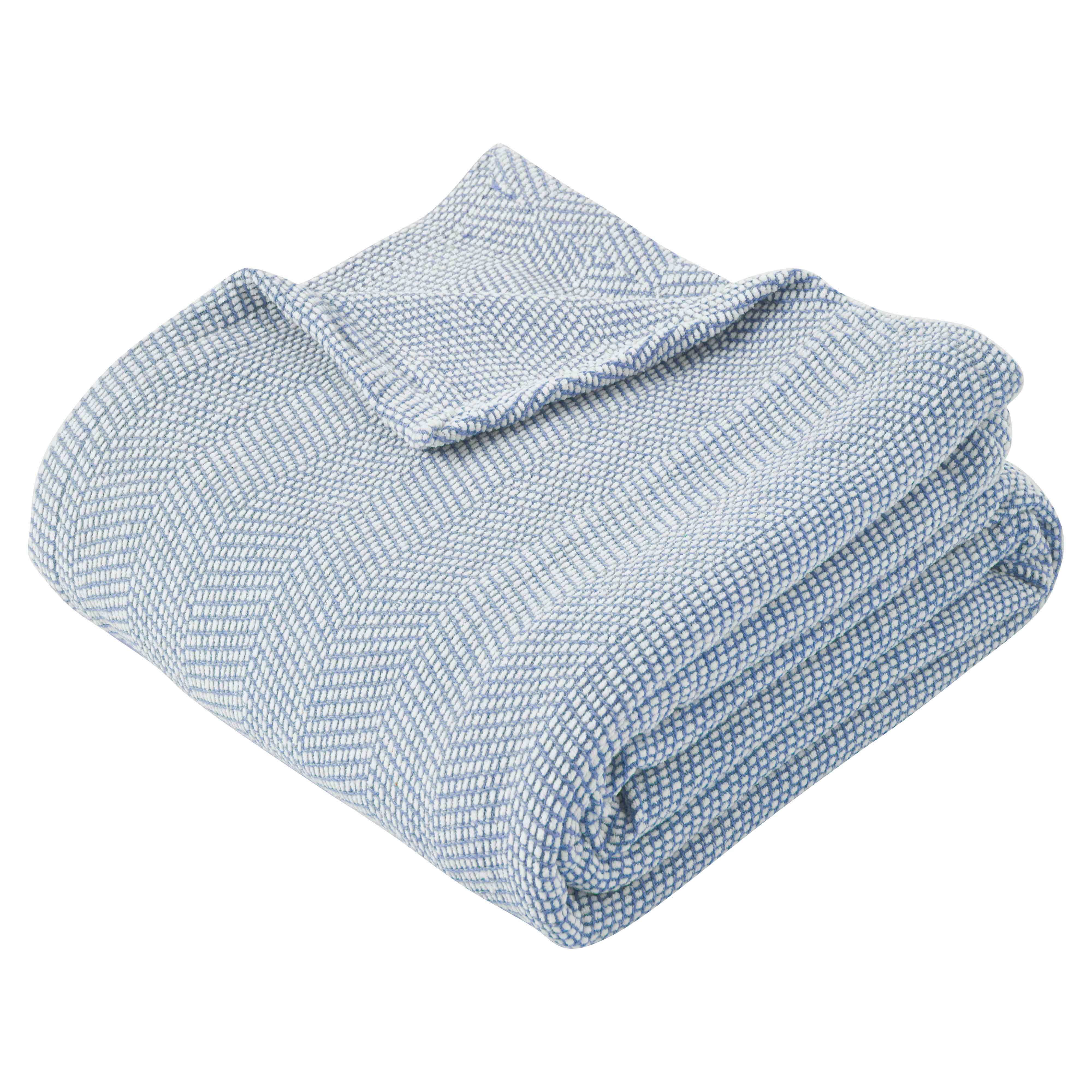 Premium Maya Chenille Herringbone Cotton Blanket - Medium Weight Soft Throw for Bed, Sofa & Couch - Cozy Home Decor for All Seasons