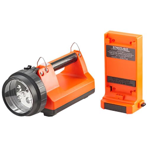 Streamlight 45806 E-Flood LiteBox 1500-Lumen 4700 Candela Rechargeable LED Flood Beam Lantern - Heavy Duty Shoulder Strap, Orange (Charger Not Included) - Perfect for Camping, Emergency Lighting, Construction Sites & Outdoor Adventures