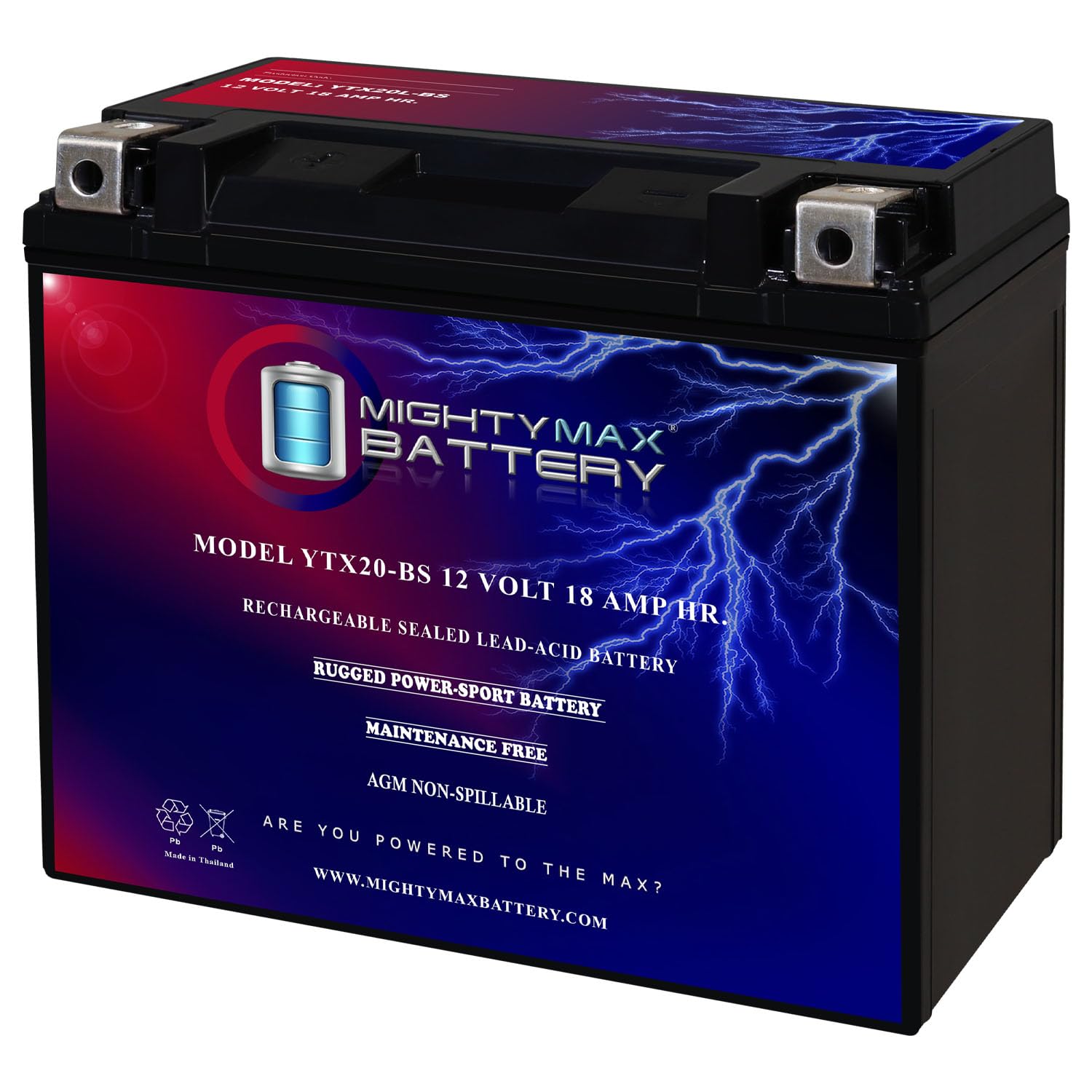 Mighty Max 12V 18Ah Rechargeable Battery for Arctic Cat Panther 550 Snowmobile (1997-2001) - Perfect for Winter Riding & Cold Weather Performance