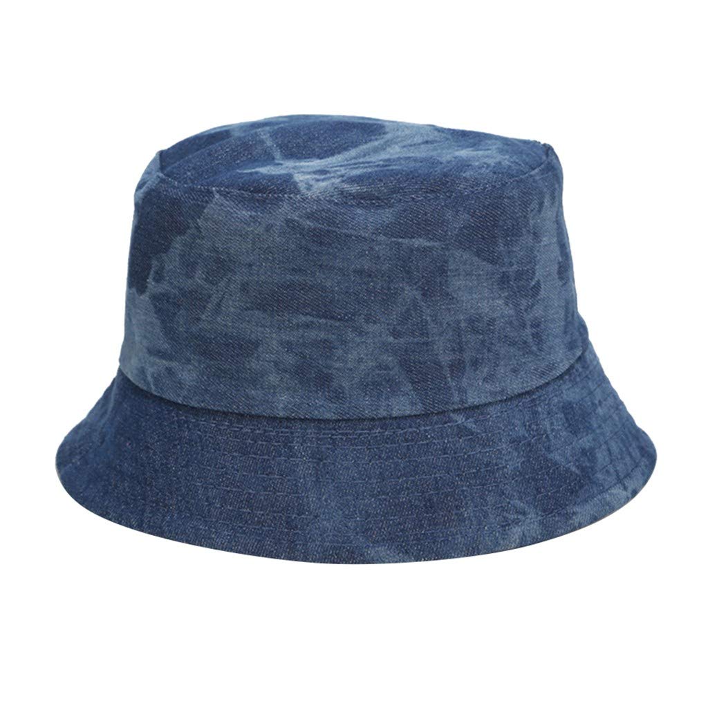 Vintage Denim Fisherman Hat for Men & Women - UPF Sun Protection, Packable Bucket Hat for Outdoor Activities, Summer Travel, Beach, Hiking, and Camping