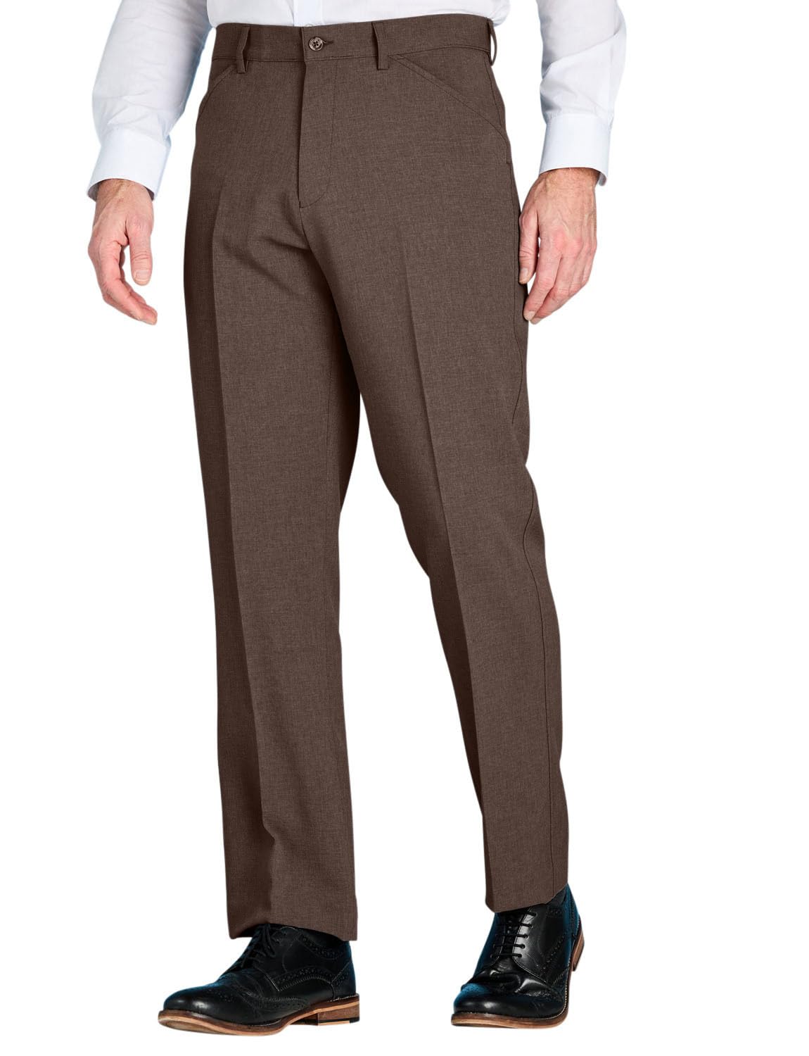Stylish Men's Frogmouth Pocket Formal Pants - Comfortable & Versatile Office Wear for Business, Weddings & Special Occasions